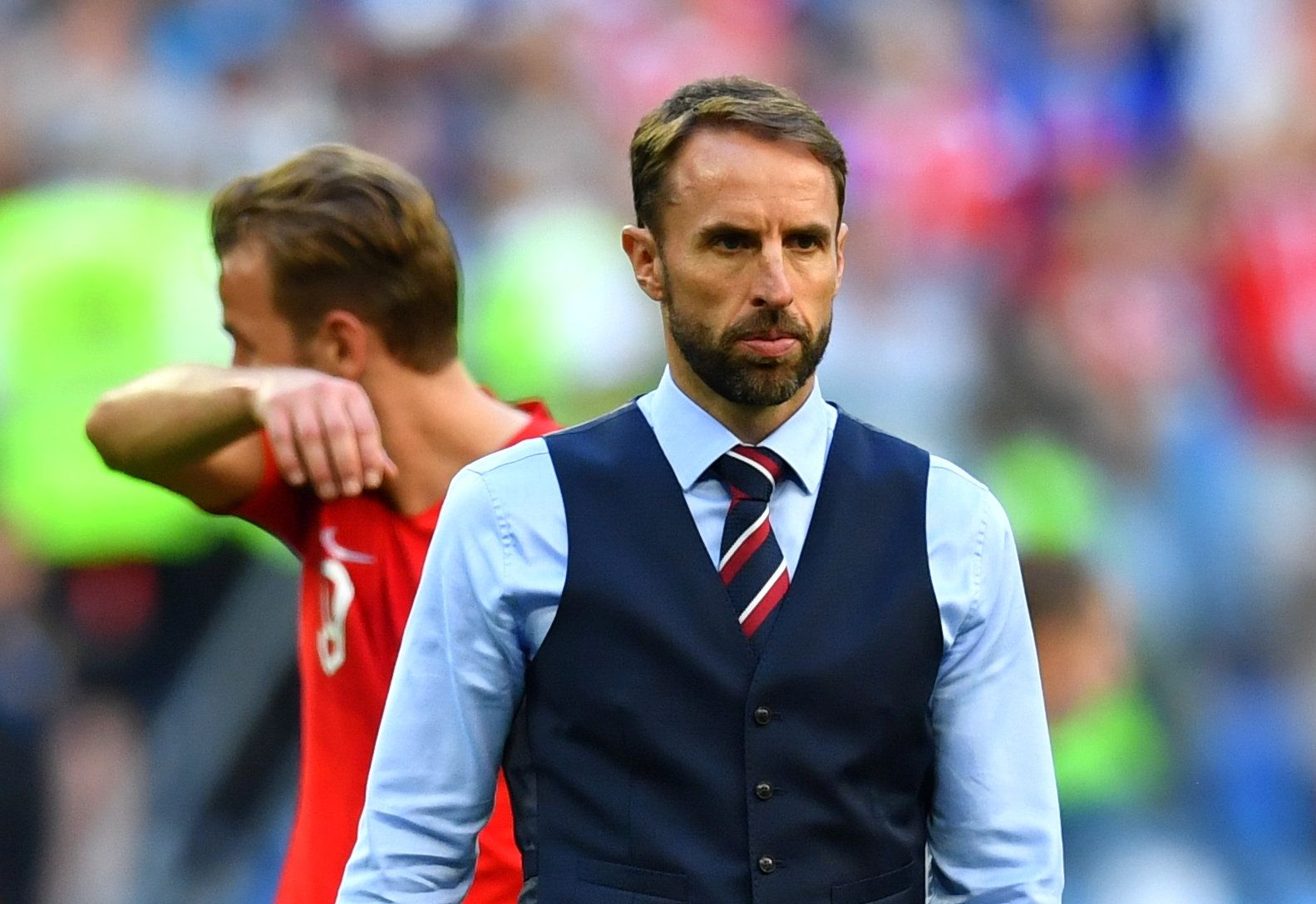 Soccer Football - World Cup - Third Place Play Off - Belgium v England - Saint Petersburg Stadium, Saint Petersburg, Russia - July 14, 2018  England manager Gareth Southgate at the end of the match   REUTERS/Dylan Martinez