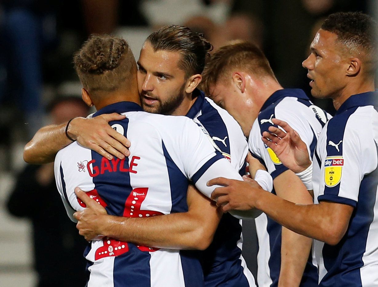 Soccer Football - Championship - West Bromwich Albion v Bristol City - The Hawthorns, West Bromwich, Britain - September 18, 2018  West Bromwich Albion's Jay Rodriguez celebrates scoring their first goal  Action Images/Ed Sykes  EDITORIAL USE ONLY. No use with unauthorized audio, video, data, fixture lists, club/league logos or 