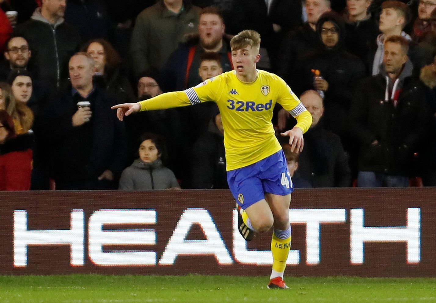 Soccer Football - Championship - Nottingham Forest v Leeds United - The City Ground, Nottingham, Britain - January 1, 2019   Leeds' Jack Clarke celebrates after he scores the first goal   Action Images/Paul Childs    EDITORIAL USE ONLY. No use with unauthorized audio, video, data, fixture lists, club/league logos or 