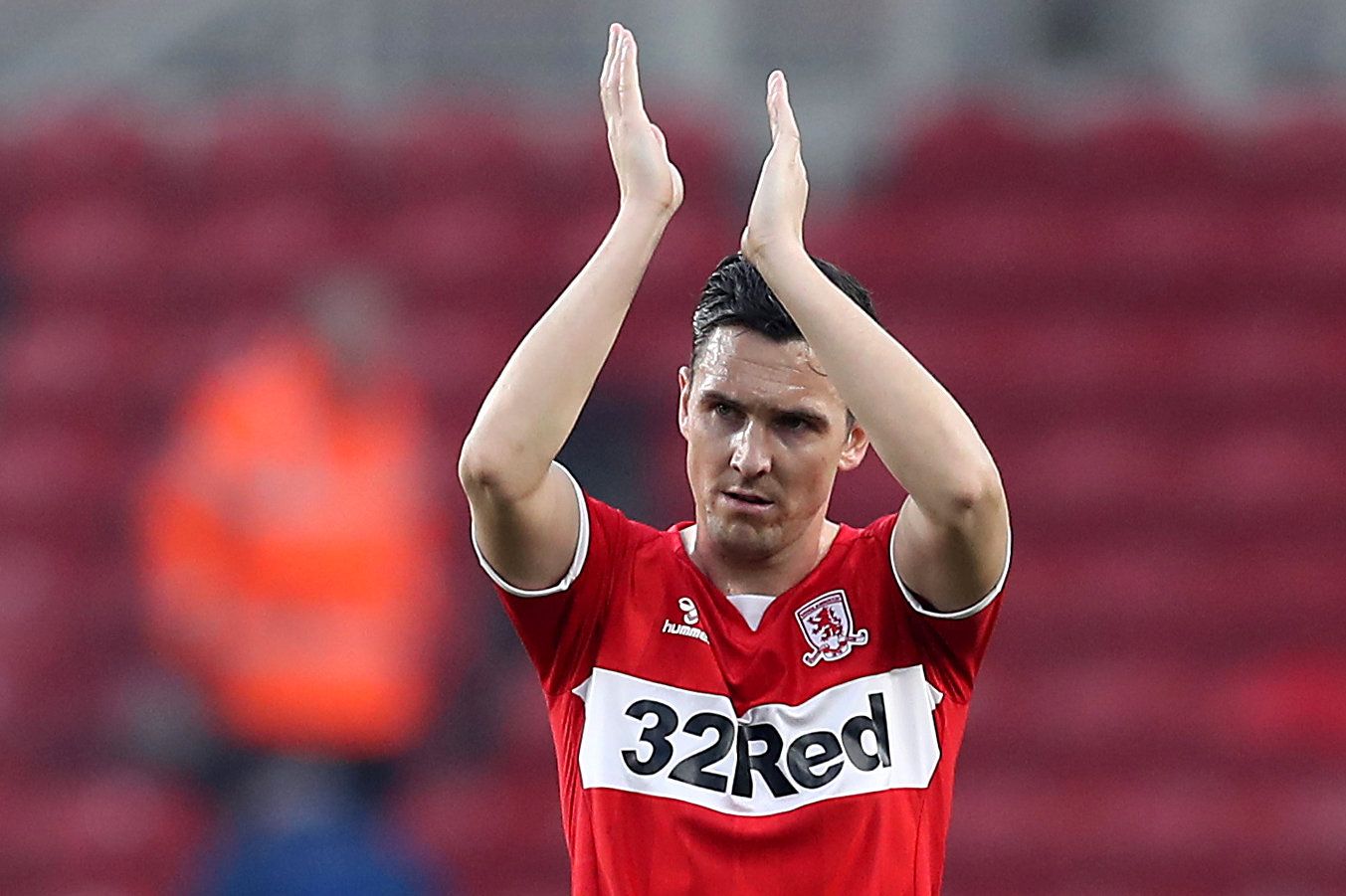 Soccer Football - Championship - Middlesbrough v Queens Park Rangers - Riverside Stadium, Middlesbrough, Britain - February 23, 2019   Middlesbrough's Stewart Downing applauds fans after the match   Action Images/John Clifton    EDITORIAL USE ONLY. No use with unauthorized audio, video, data, fixture lists, club/league logos or 