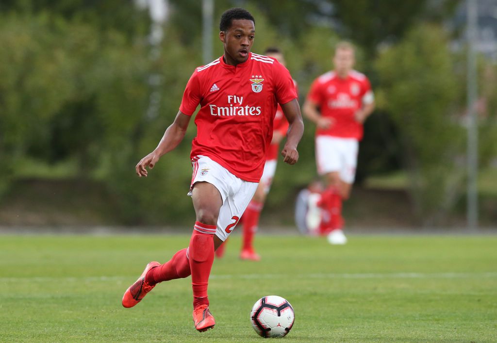 SEIXAL, PORTUGAL - APRIL 5:  Chris Willock of SL Benfica B in action during the Ledman Liga Pro match between SL Benfica B and SC Farense at Caixa Futebol Campus on April 5, 2019 in Seixal, Portugal.  (Photo by Gualter Fatia/Getty Images)