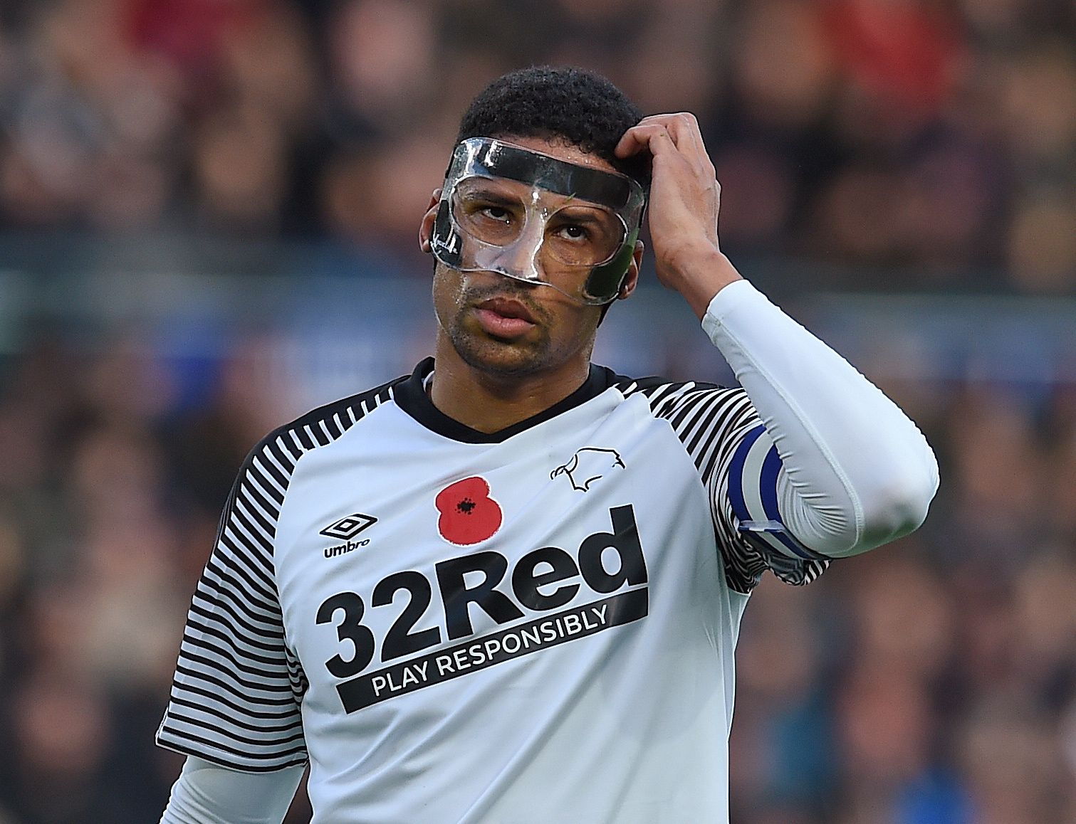 Soccer Football - Championship - Derby County v Middlesbrough - Pride Park, Derby, Britain - November 2, 2019  Derby County's Curtis Davies   Action Images/Alan Walter  EDITORIAL USE ONLY. No use with unauthorized audio, video, data, fixture lists, club/league logos or 