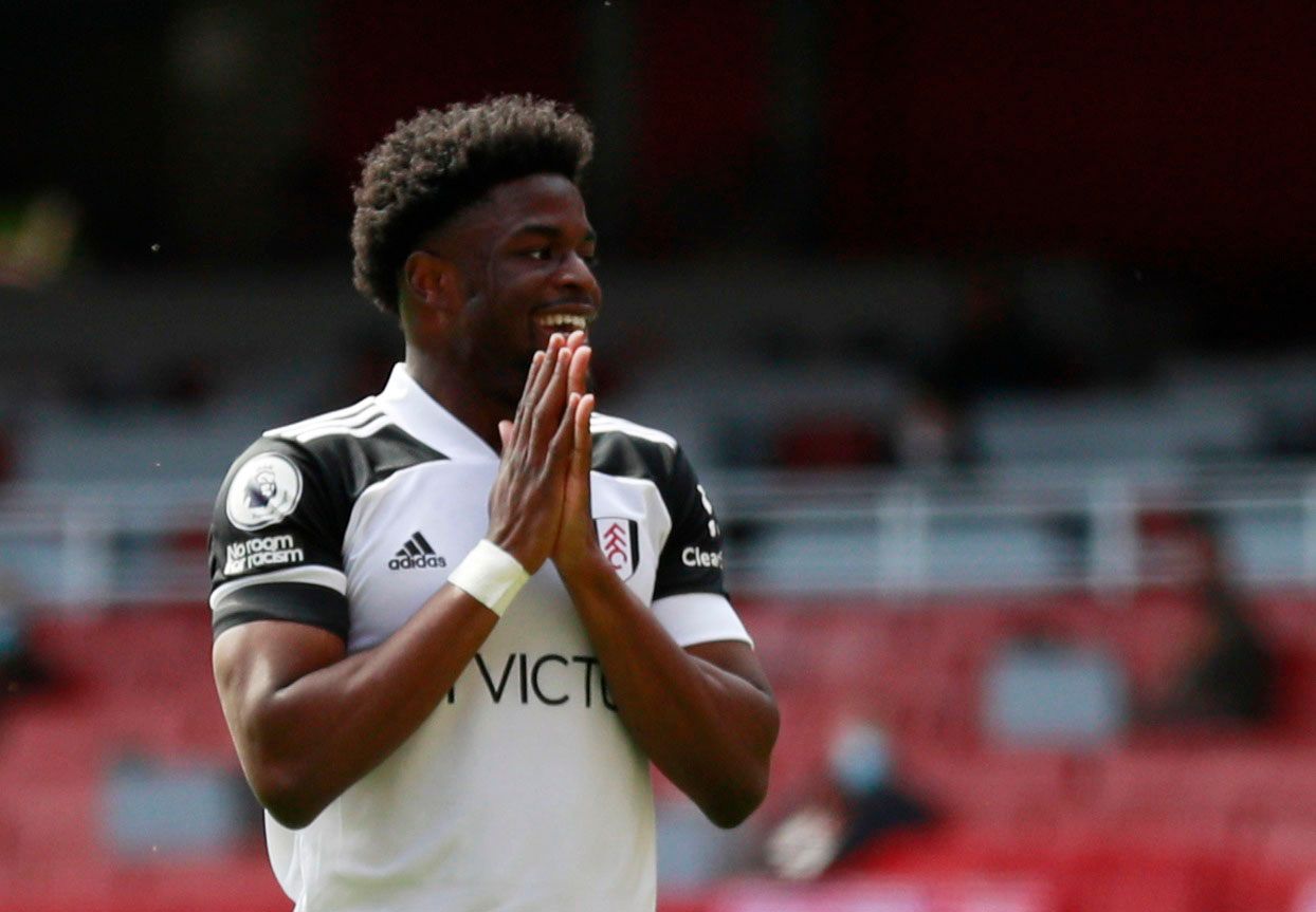 Soccer Football - Premier League - Arsenal v Fulham - Emirates Stadium, London, Britain - April 18, 2021 Fulham's Josh Maja reacts after a missed chance Pool via REUTERS/Ian Walton EDITORIAL USE ONLY. No use with unauthorized audio, video, data, fixture lists, club/league logos or 'live' services. Online in-match use limited to 75 images, no video emulation. No use in betting, games or single club /league/player publications.  Please contact your account representative for further details.