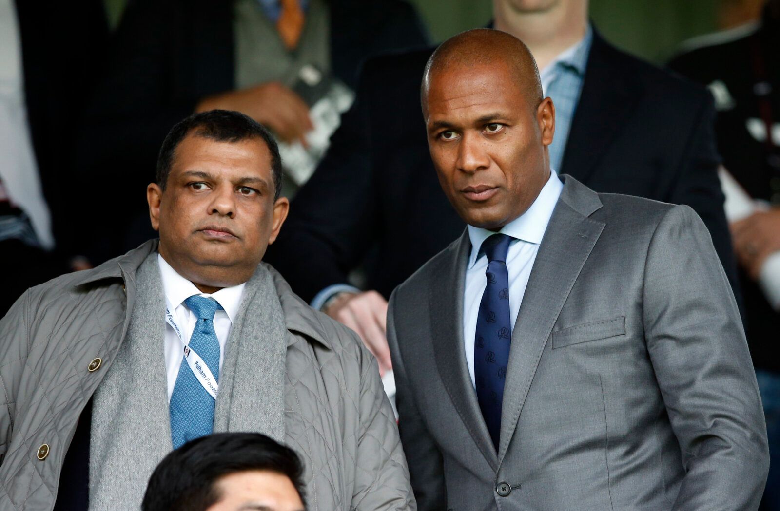 Britain Soccer Football - Fulham v Queens Park Rangers - Sky Bet Championship - Craven Cottage - 16/17 - 1/10/16
QPR owner Tony Fernandes and director of football Les Ferdinand in the stands
Mandatory Credit: Action Images / Matthew Childs

EDITORIAL USE ONLY.