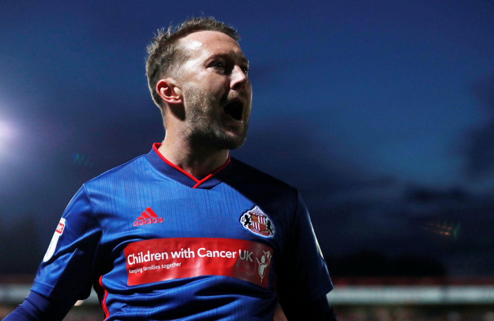 Soccer Football - Carabao Cup First Round - Accrington Stanley v Sunderland - Wham Stadium, Accrington, Britain - August 13, 2019   Sunderland's Aiden McGeady celebrates scoring their third goal       Action Images/Lee Smith    EDITORIAL USE ONLY. No use with unauthorized audio, video, data, fixture lists, club/league logos or 