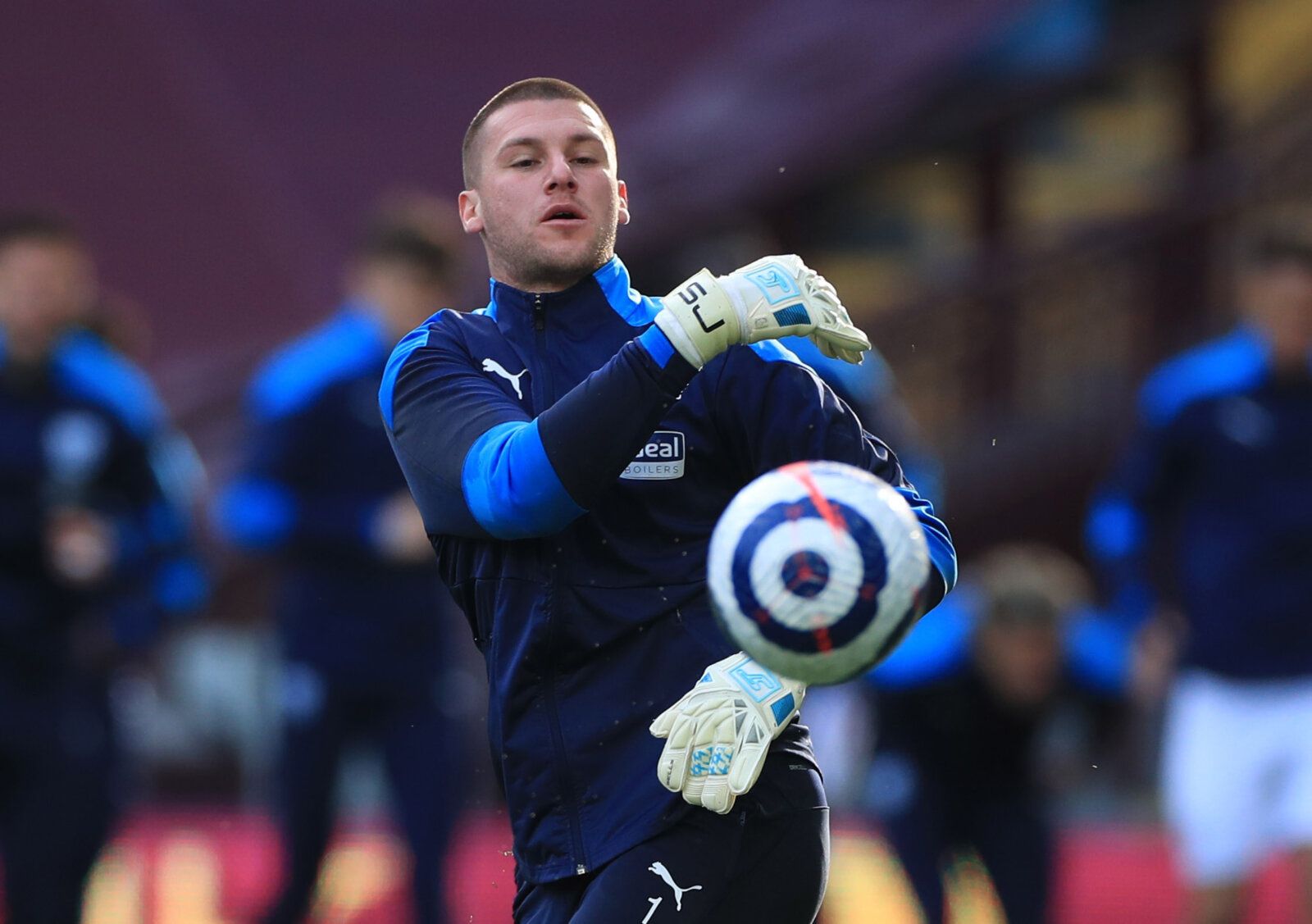 Soccer Football - Premier League - Aston Villa v West Bromwich Albion  - Villa Park, Birmingham, Britain - April 25, 2021 West Bromwich Albion's Sam Johnstone during the warm up before the match Pool via REUTERS/Mike Egerton EDITORIAL USE ONLY. No use with unauthorized audio, video, data, fixture lists, club/league logos or 'live' services. Online in-match use limited to 75 images, no video emulation. No use in betting, games or single club /league/player publications.  Please contact your accou
