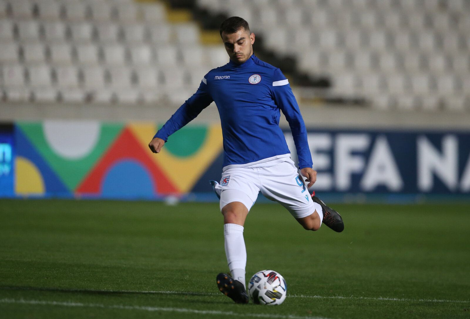 Soccer Football - UEFA Nations League - League C - Group 1 - Cyprus v Luxembourg - GSP Stadium, Strovolos, Cyprus - November 14, 2020 Luxembourg’s Danel Sinani during the warm up before the match REUTERS/Yiannis Kourtoglou