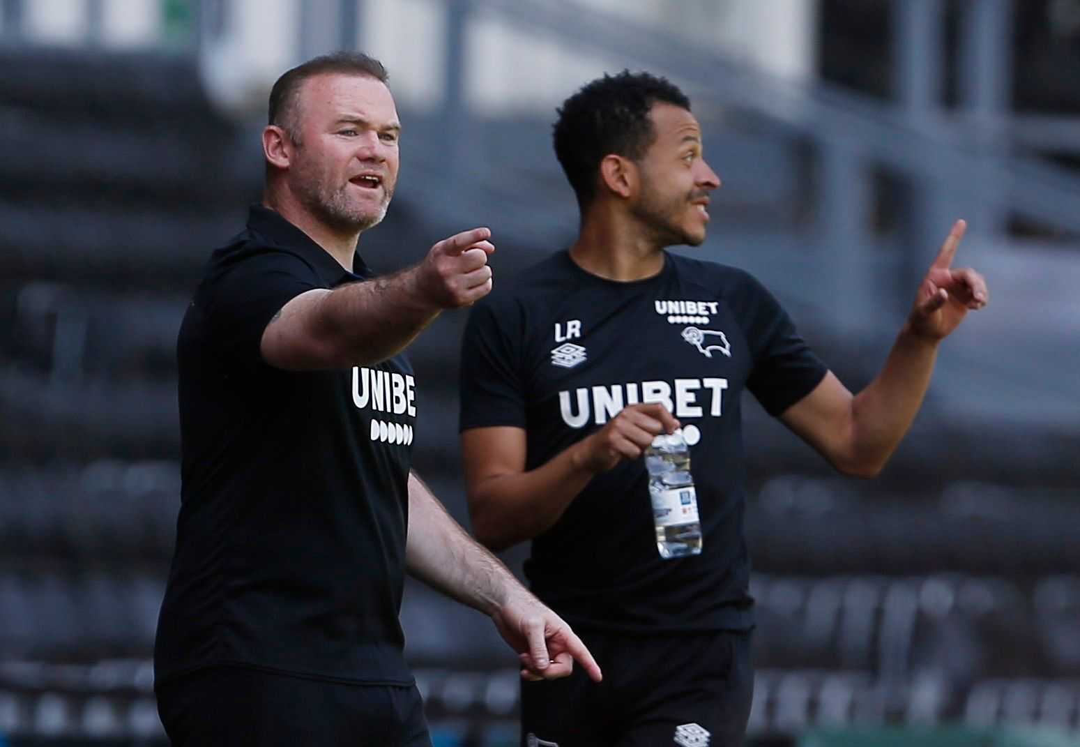 Soccer Football - Pre Season Friendly - Derby County v Manchester United - Pride Park, Derby, Britain - July 18, 2021 Derby County manager Wayne Rooney Action Images via Reuters/Craig Brough