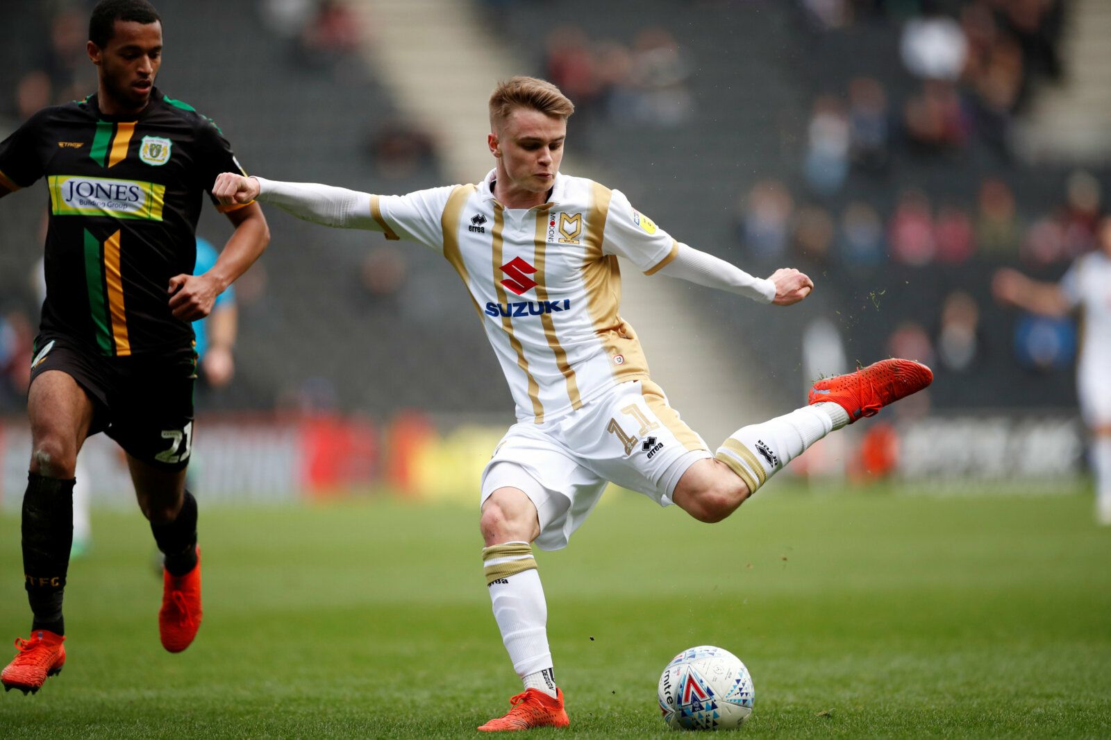 Soccer Football - League Two - Milton Keynes Dons v Yeovil Town - Stadium MK, Milton Keynes, Britain - March 23, 2019   Milton Keynes Dons' Jake Hesketh in action during the match    Action Images/Andrew Boyers    EDITORIAL USE ONLY. No use with unauthorized audio, video, data, fixture lists, club/league logos or 