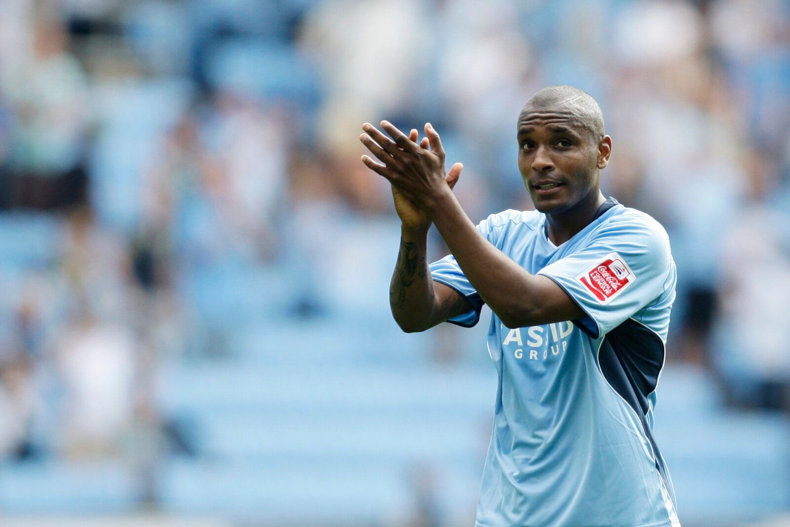 Football - Coventry City v Ipswich Town Coca-Cola Football League Championship  - Ricoh Arena - 09/10 - 9/8/09 
Clinton Morrison of Coventry City celebrates at the end of the match 
Mandatory Credit: Action Images / Andrew Boyers 
Livepic