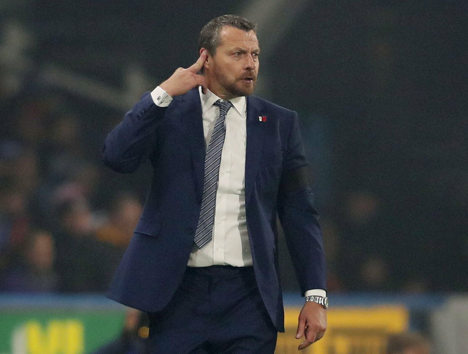 Soccer Football - Premier League - Huddersfield Town v Fulham - John Smith's Stadium, Huddersfield, Britain - November 5, 2018   Fulham manager Slavisa Jokanovic during the match    Action Images via Reuters/Lee Smith    EDITORIAL USE ONLY. No use with unauthorized audio, video, data, fixture lists, club/league logos or 