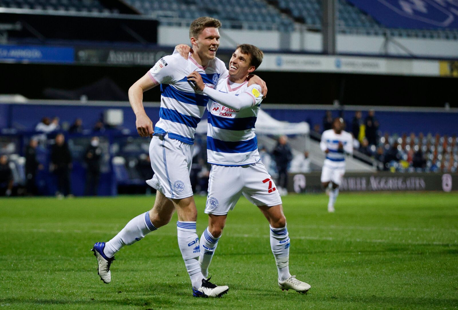 Soccer Football - Championship - Queens Park Rangers v Bristol City - Loftus Road, London, Britain - December 1, 2020 Queens Park Rangers' Rob Dickie celebrates scoring their first goal Action Images/John Sibley EDITORIAL USE ONLY. No use with unauthorized audio, video, data, fixture lists, club/league logos or 'live' services. Online in-match use limited to 75 images, no video emulation. No use in betting, games or single club /league/player publications.  Please contact your account representa