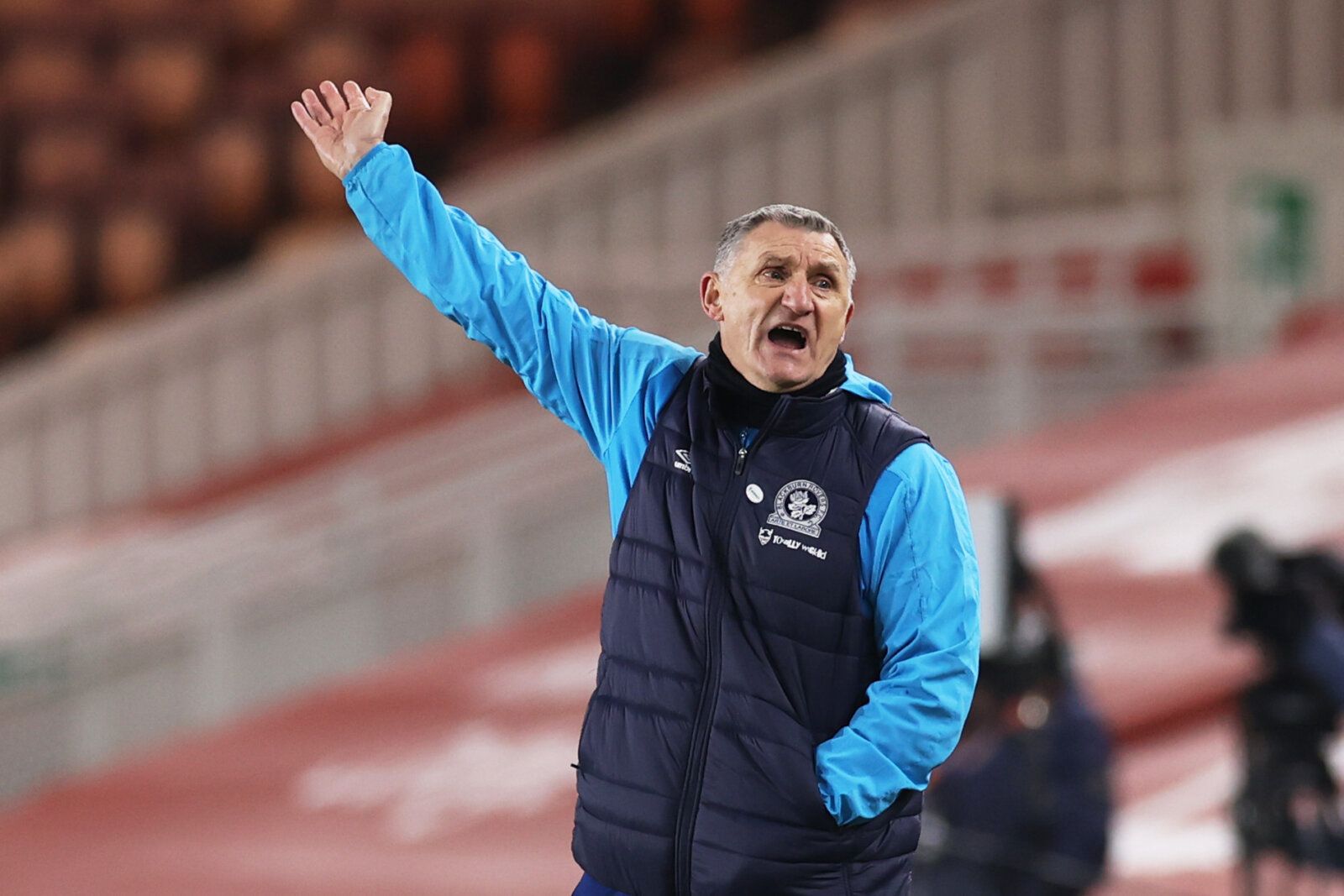 Soccer Football - Championship - Middlesbrough v Blackburn Rovers - Riverside Stadium, Middlesbrough, Britain - January 24, 2021 Blackburn manager Tony Mowbray reacts Action Images/Lee Smith