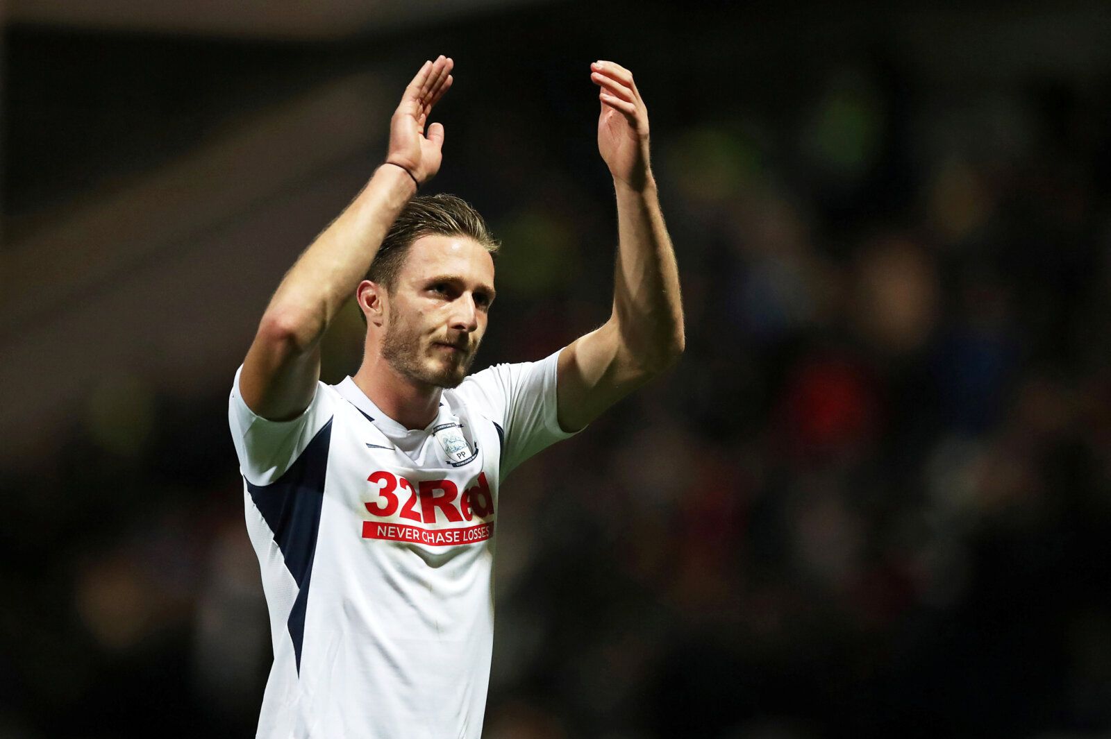 FILE PHOTO: Soccer Football - Championship - Preston North End v Leeds United - Deepdale, Preston, Britain - October 22, 2019   Preston North End's Ben Davies applauds fans after the match   Action Images via Reuters/John Clifton    EDITORIAL USE ONLY. No use with unauthorized audio, video, data, fixture lists, club/league logos or "live" services. Online in-match use limited to 75 images, no video emulation. No use in betting, games or single club/league/player publications.  Please contact you