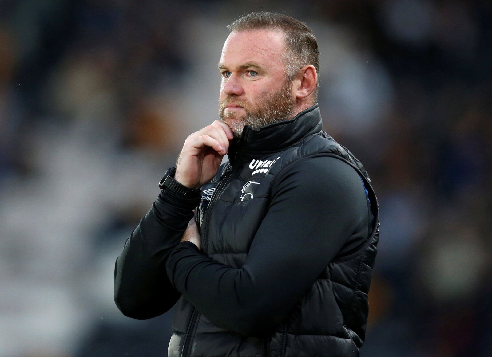 Soccer Football - Championship - Hull City v Derby County - KCOM Stadium, Hull, Britain - August 18, 2021  Derby County manager Wayne Rooney  Action Images/Ed Sykes  EDITORIAL USE ONLY. No use with unauthorized audio, video, data, fixture lists, club/league logos or 