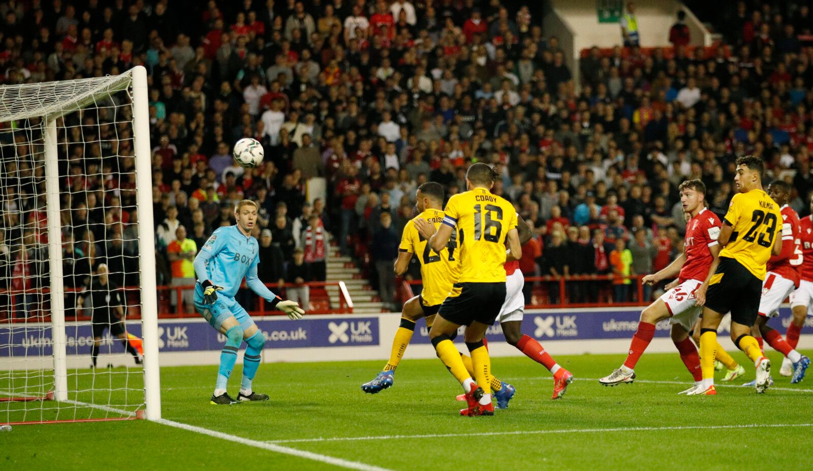 Soccer - England - Carabao Cup Second Round - Nottingham Forest v Wolverhampton Wanderers - The City Ground, Nottingham, Britain - August 24, 2021 Wolverhampton Wanderers' Romain Saiss scores their first goal Action Images via Reuters/Andrew Boyers