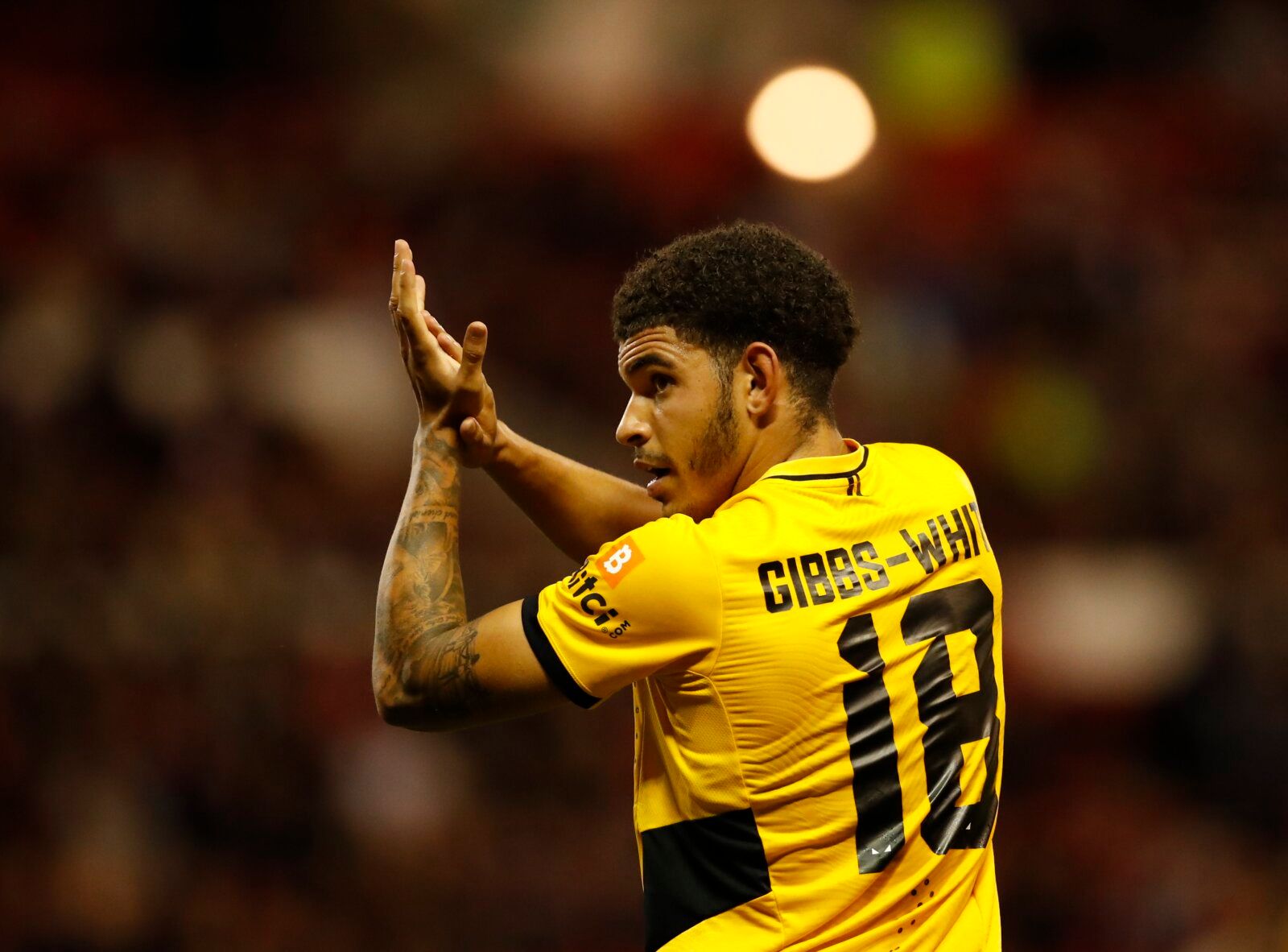 Soccer - England - Carabao Cup Second Round - Nottingham Forest v Wolverhampton Wanderers - The City Ground, Nottingham, Britain - August 24, 2021 Wolverhampton Wanderers' Morgan Gibbs-White celebrates scoring their fourth goal Action Images via Reuters/Andrew Boyers