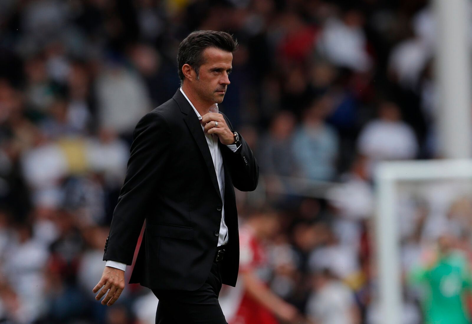 Soccer Football - Championship - Fulham v Middlesbrough - Craven Cottage, London, Britain - August 8, 2021 Fulham manager Marco Silva looks on Action Images/Andrew Couldridge