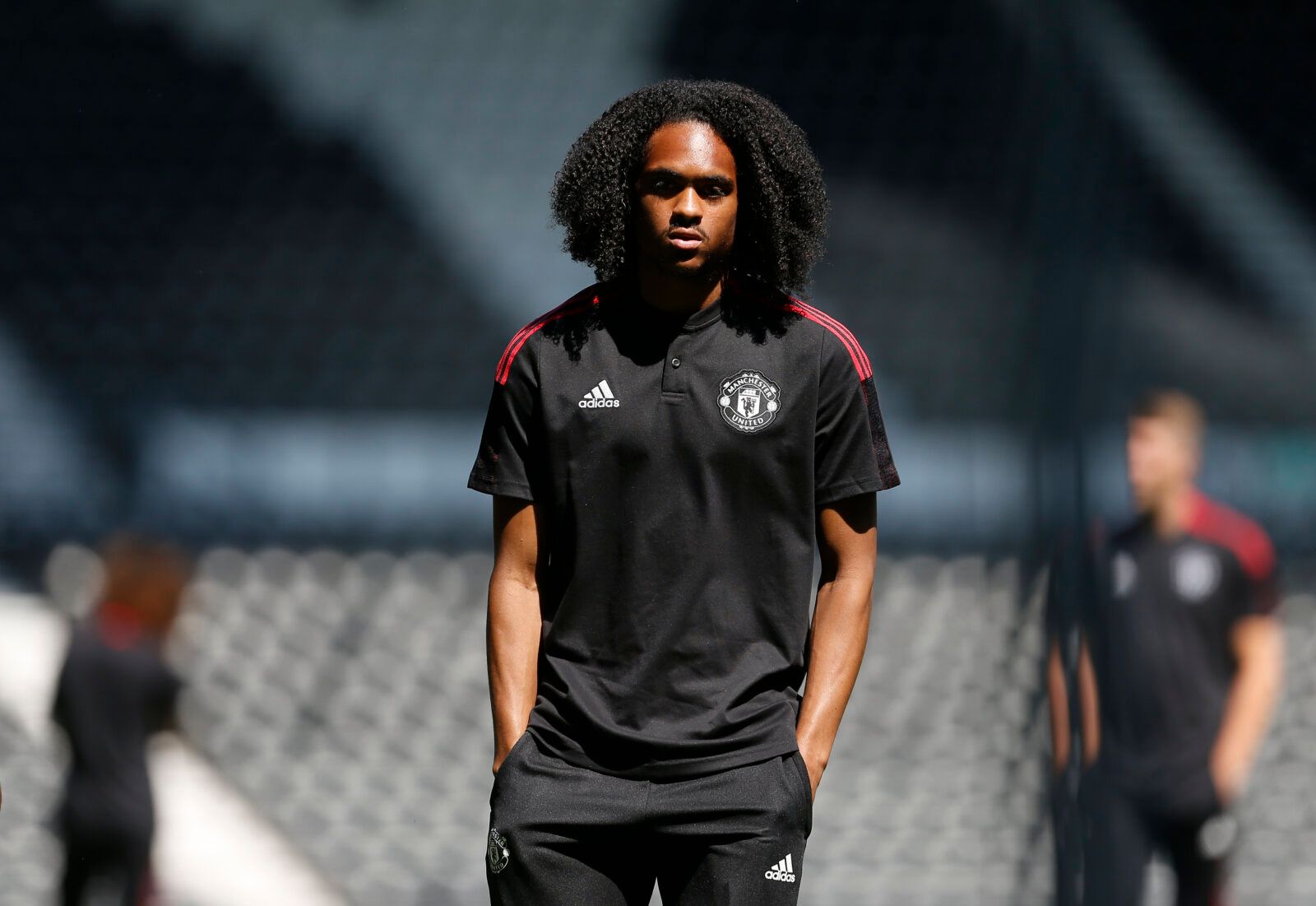 Soccer Football - Pre Season Friendly - Derby County v Manchester United - Pride Park, Derby, Britain - July 18, 2021 Manchester United's Tahith Chong before the match Action Images via Reuters/Craig Brough