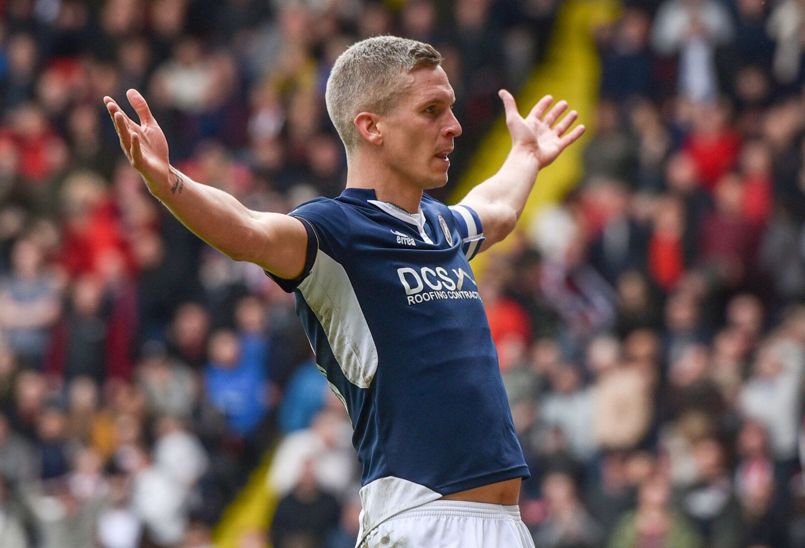 Soccer Football - Championship - Sheffield United vs Millwall - Bramall Lane, Sheffield, Britain - April 14, 2018   Millwall's Steve Morison celebrates scoring their first goal   Action Images/Paul Burrows    EDITORIAL USE ONLY. No use with unauthorized audio, video, data, fixture lists, club/league logos or 