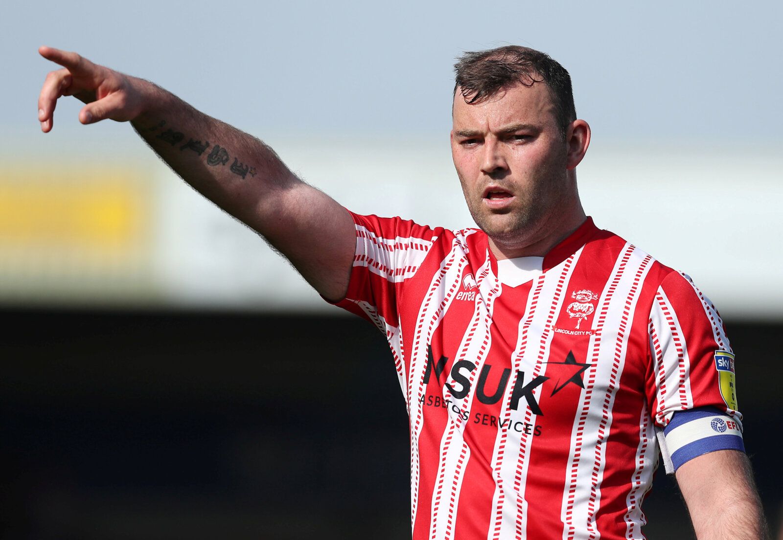 Soccer Football - League Two - Lincoln City v Tranmere Rovers - Sincil Bank, Lincoln, Britain - April 22, 2019   Lincoln City's Matt Rhead   Action Images/John Clifton    EDITORIAL USE ONLY. No use with unauthorized audio, video, data, fixture lists, club/league logos or 