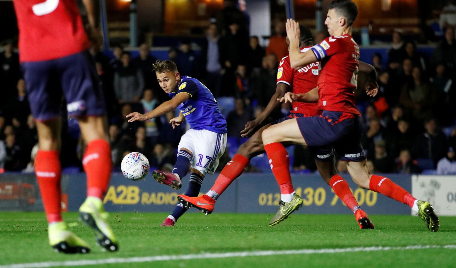Soccer Football - Championship - Birmingham City v Middlesbrough - St Andrew's, Birmingham, Britain -October 4, 2019   Birmingham's Fran Villalba shoots at goal   Action Images/Andrew Boyers    EDITORIAL USE ONLY. No use with unauthorized audio, video, data, fixture lists, club/league logos or 