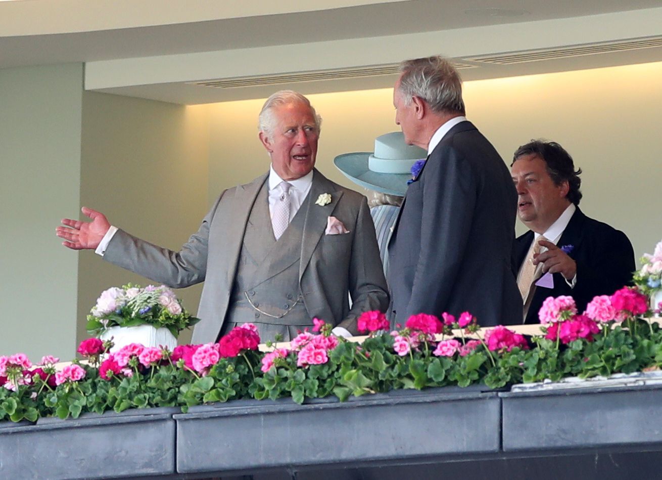 Horse Racing - Royal Ascot - Ascot Racecourse, Ascot, Britain - June 15, 2021 Britain's Prince Charles is seen in the stand Action Images via Reuters/Peter Cziborra
