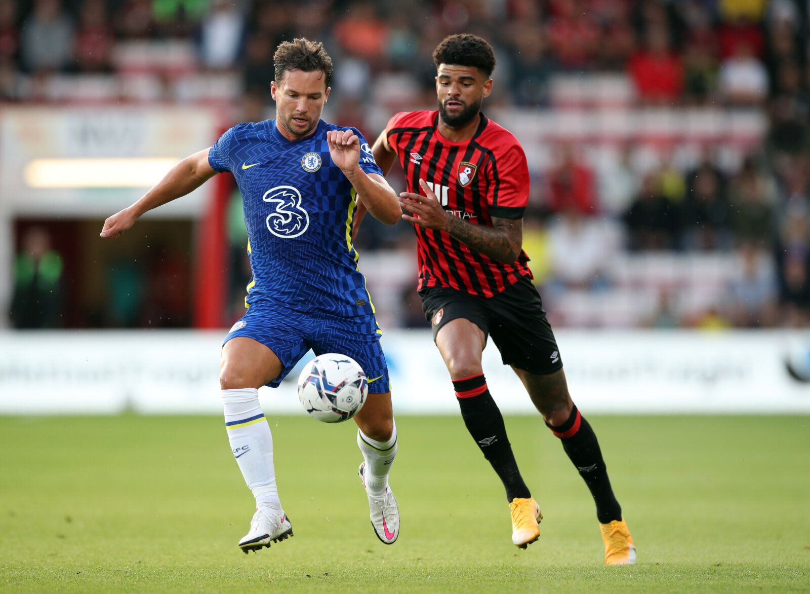 Soccer Football - Pre Season Friendly - AFC Bournemouth v Chelsea - Vitality Stadium, Bournemouth, Britain - July 27, 2021 Chelsea's Danny Drinkwater in action with Bournemouth's Philip Billing Action Images via Reuters/Peter Cziborra