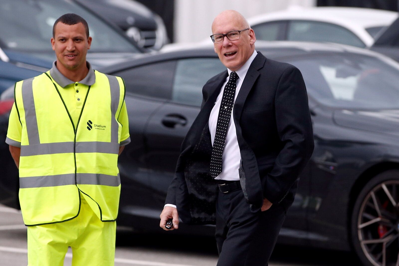 Soccer Football - Championship - Derby County v Huddersfield Town - Pride Park, Derby, Britain - August 7, 2021 Derby County Chairman Mel Morris arrives at the stadium ahead of the match  Action Images/Craig Brough