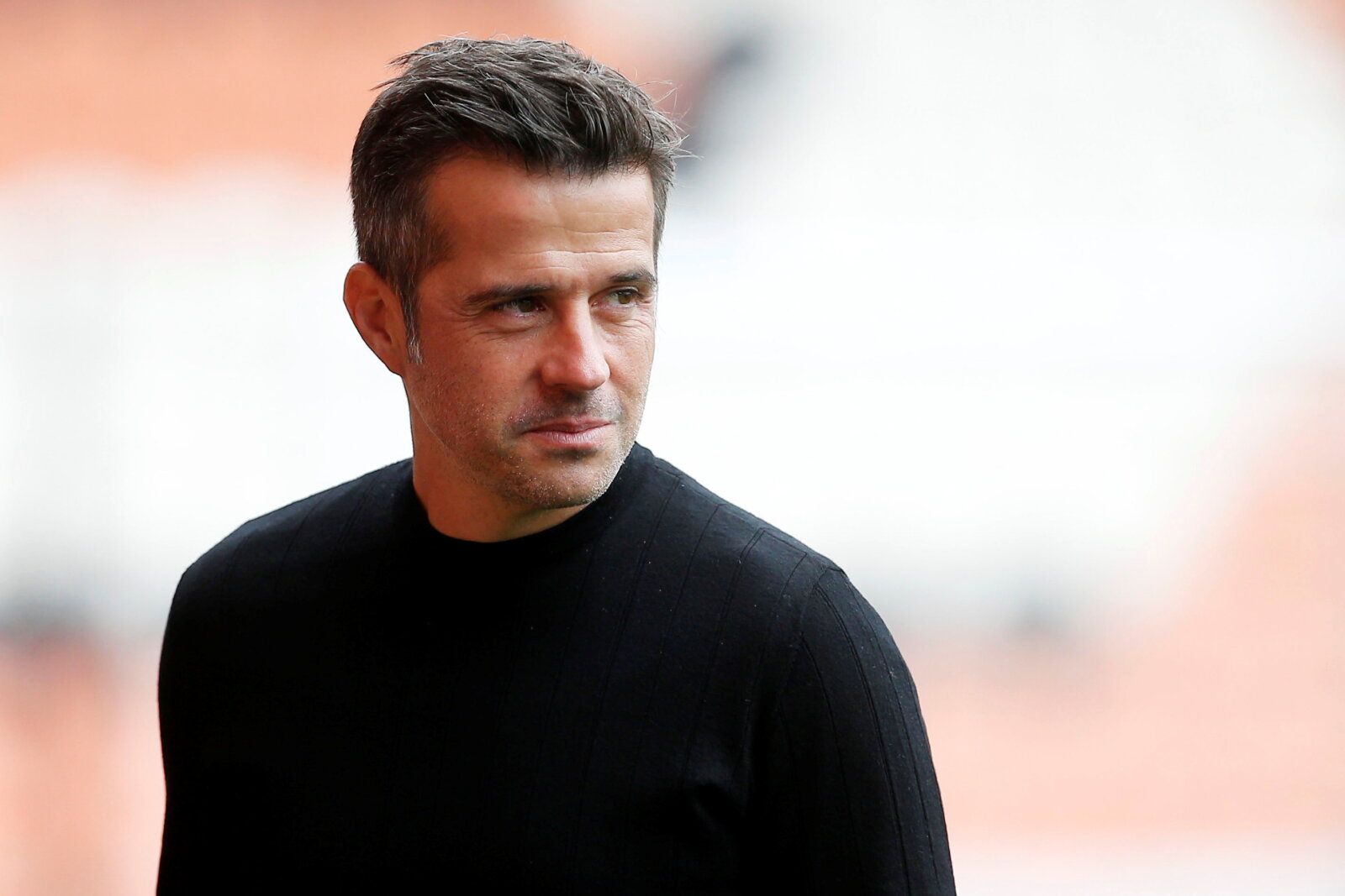 Soccer Football - Championship - Blackpool v Fulham - Bloomfield Road, Blackpool, Britain - September 11, 2021 Fulham Manager Marco Silva ahead of the match  Action Images/Craig Brough  EDITORIAL USE ONLY. No use with unauthorized audio, video, data, fixture lists, club/league logos or 
