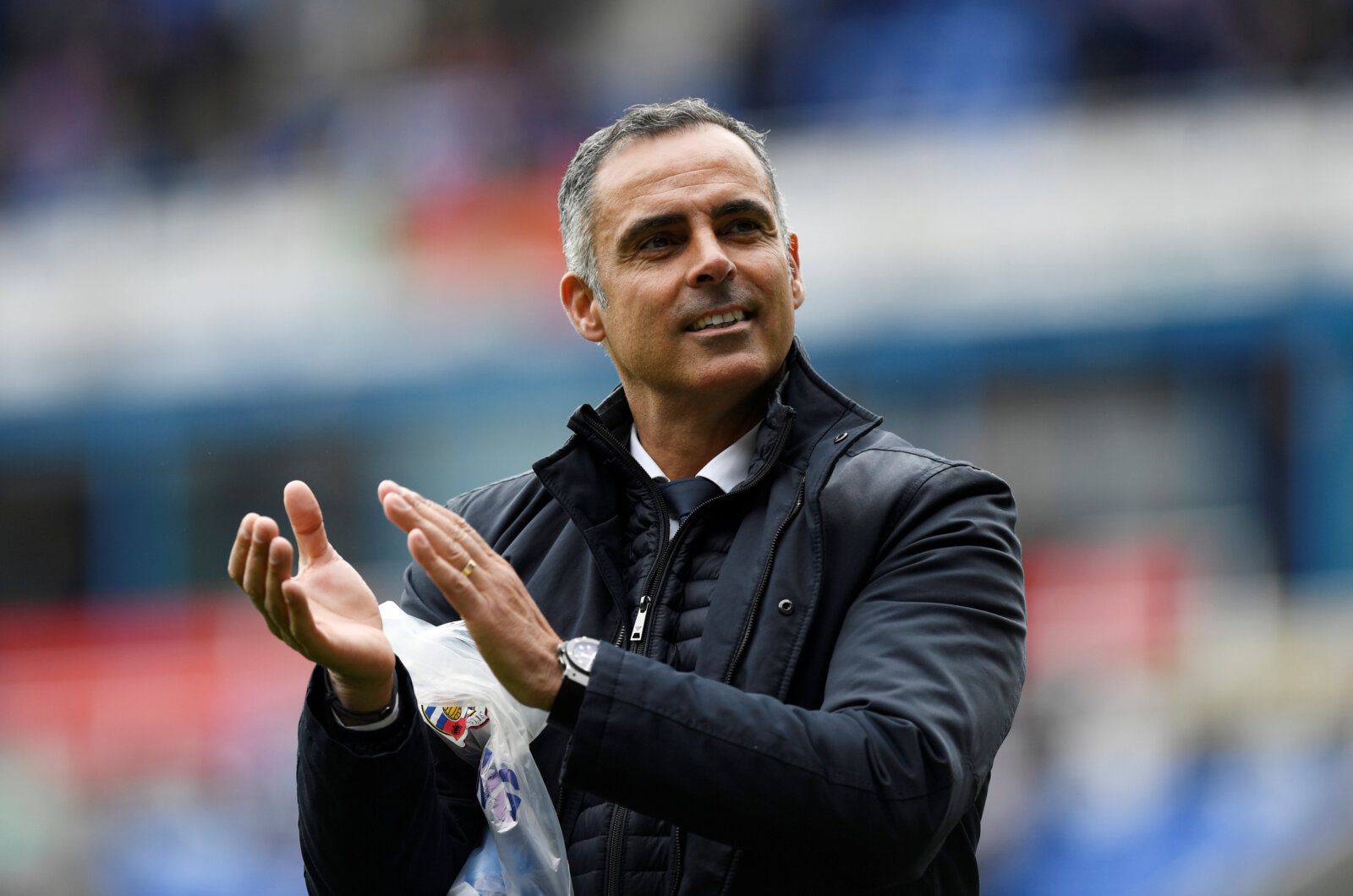 Soccer Football - Championship - Reading v Birmingham City - Madejski Stadium, Reading, Britain - May 5, 2019  Reading manager Jose Gomes applauds the fans after the match   Action Images/Tony O'Brien  EDITORIAL USE ONLY. No use with unauthorized audio, video, data, fixture lists, club/league logos or 