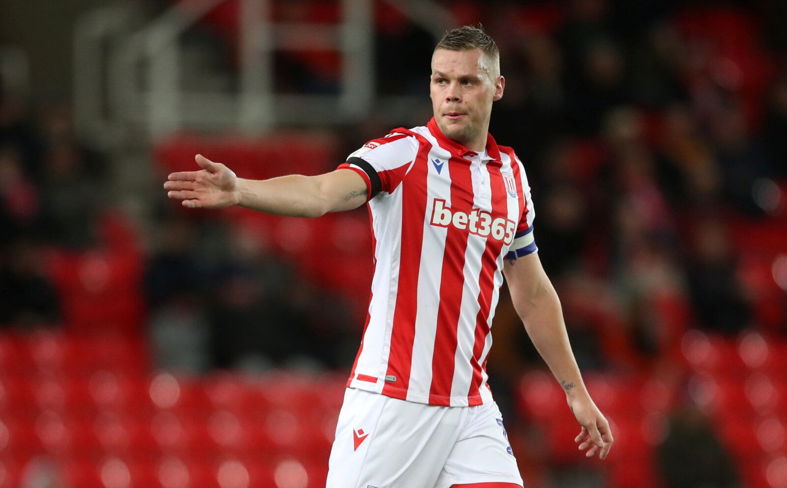 Soccer Football - Championship - Stoke City v Luton Town - bet365 Stadium, Stoke-On-Trent, Britain - December 10, 2019   Stoke City's Ryan Shawcross    Action Images/Carl Recine    EDITORIAL USE ONLY. No use with unauthorized audio, video, data, fixture lists, club/league logos or 