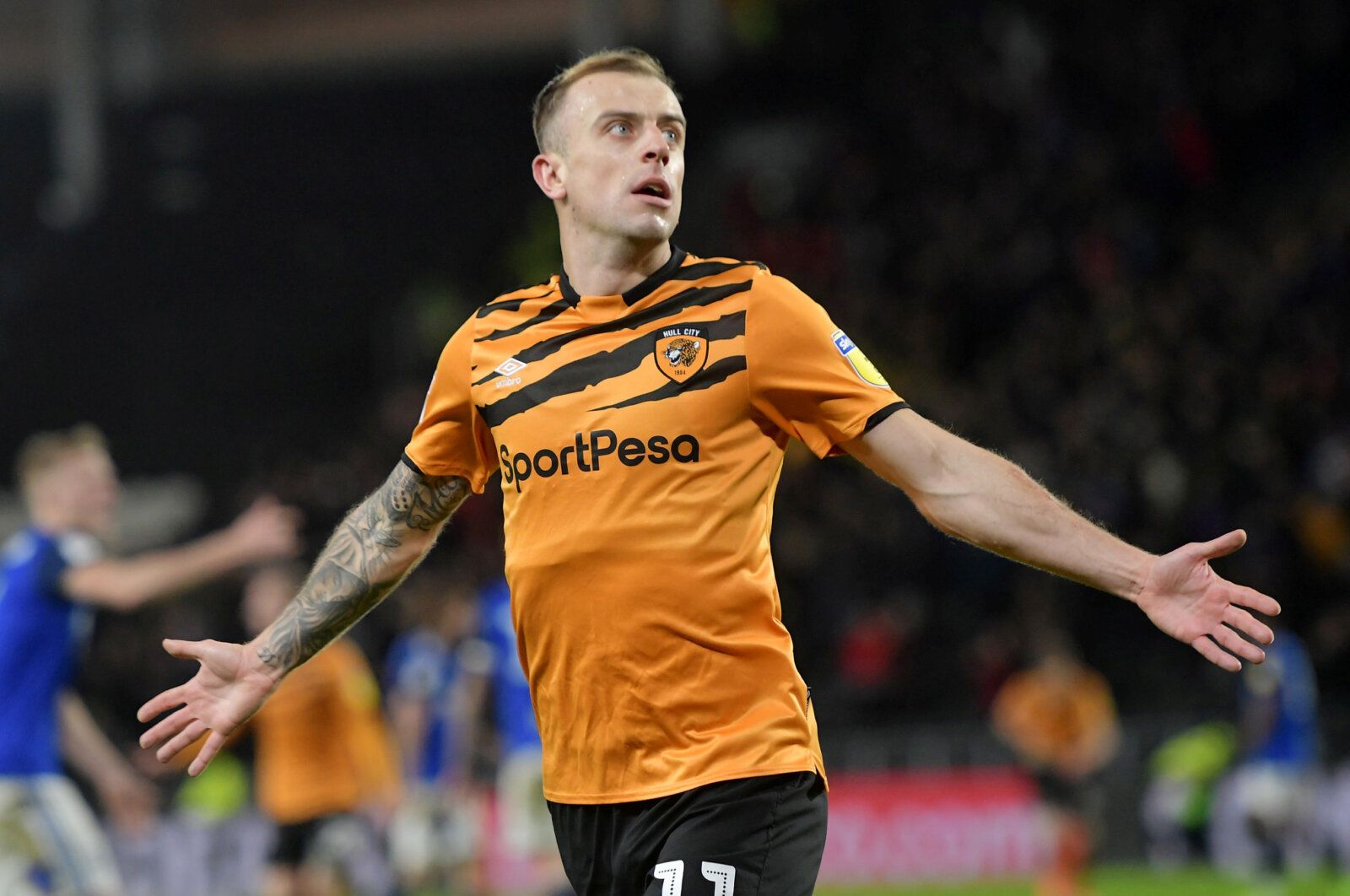 Soccer Football - Championship - Hull City v Birmingham City - KCOM Stadium, Hull, Britain - December 21, 2019   Hull City's Kamil Grosicki celebrates scoring their second goal   Action Images/Paul Burrows    EDITORIAL USE ONLY. No use with unauthorized audio, video, data, fixture lists, club/league logos or 