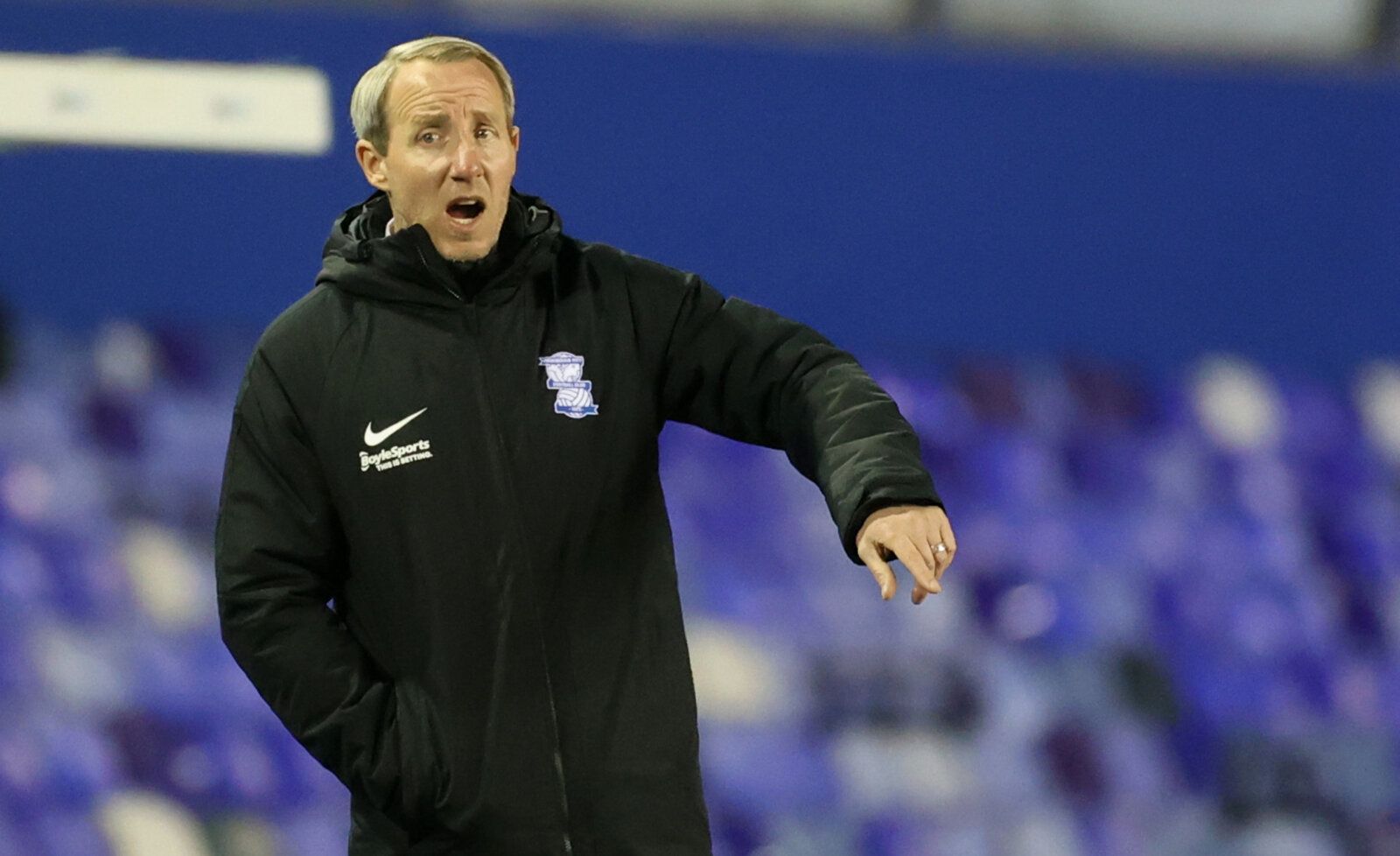 Soccer Football - Championship - Birmingham City v Reading - St Andrew's, Birmingham, Britain - March 17, 2021 Birmingham City manager Lee Bowyer reacts Action Images/Carl Recine EDITORIAL USE ONLY. No use with unauthorized audio, video, data, fixture lists, club/league logos or 'live' services. Online in-match use limited to 75 images, no video emulation. No use in betting, games or single club /league/player publications.  Please contact your account representative for further details.