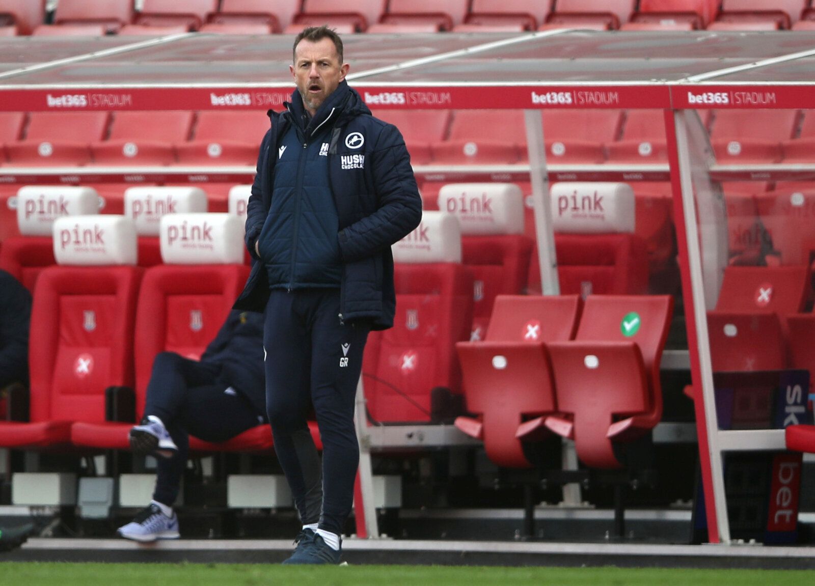 Soccer Football - Championship - Stoke City v Millwall - bet365 Stadium, Stoke-on-Trent, Britain - April 5, 2021  Millwall manager Gary Rowett  Action Images/Molly Darlington  EDITORIAL USE ONLY. No use with unauthorized audio, video, data, fixture lists, club/league logos or 