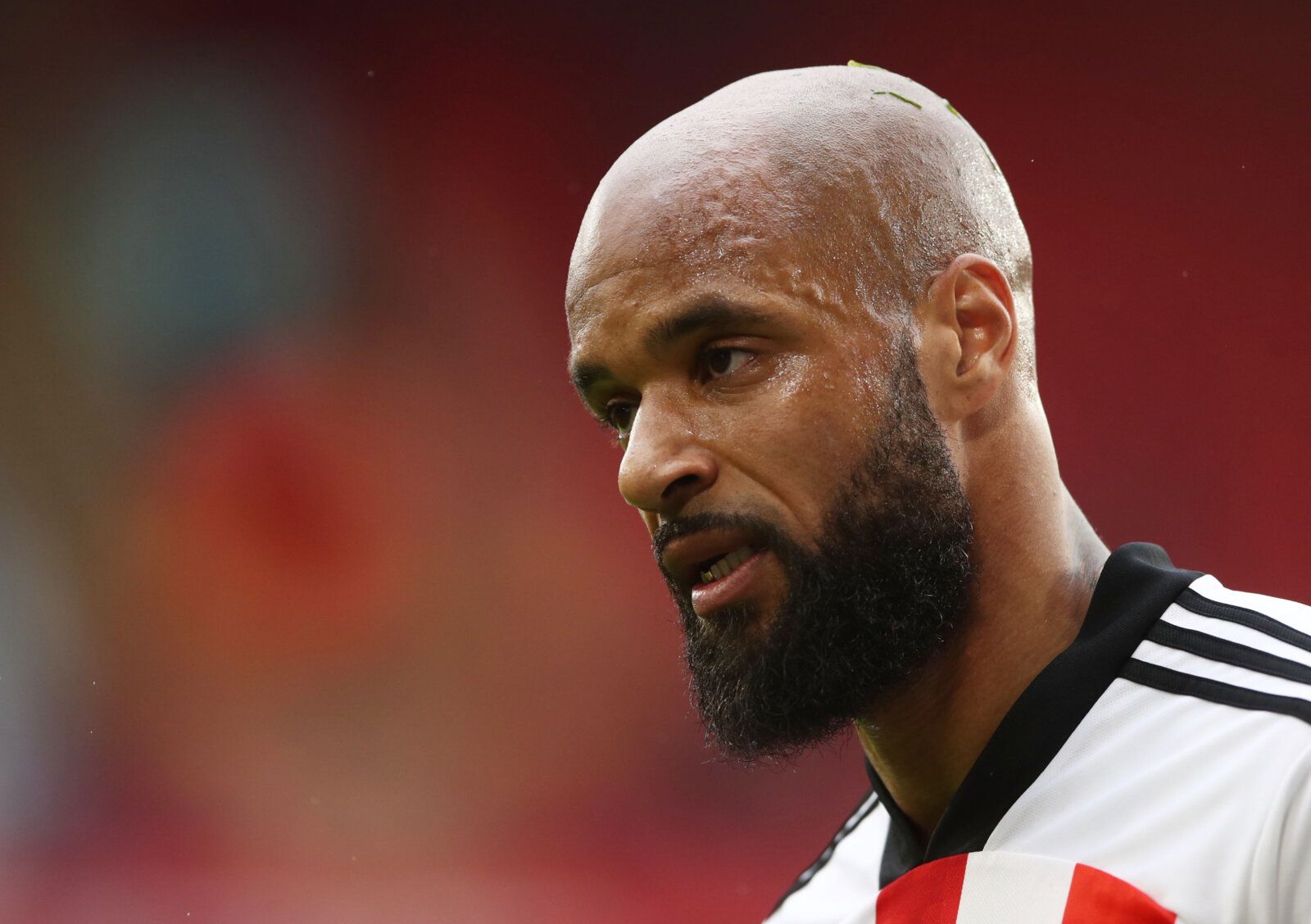 Soccer Football - Premier League - Sheffield United v Burnley - Bramall Lane, Sheffield, Britain - May 23, 2021 Sheffield United's David McGoldrick during the match Pool via REUTERS/Tim Goode EDITORIAL USE ONLY. No use with unauthorized audio, video, data, fixture lists, club/league logos or 'live' services. Online in-match use limited to 75 images, no video emulation. No use in betting, games or single club /league/player publications.  Please contact your account representative for further det