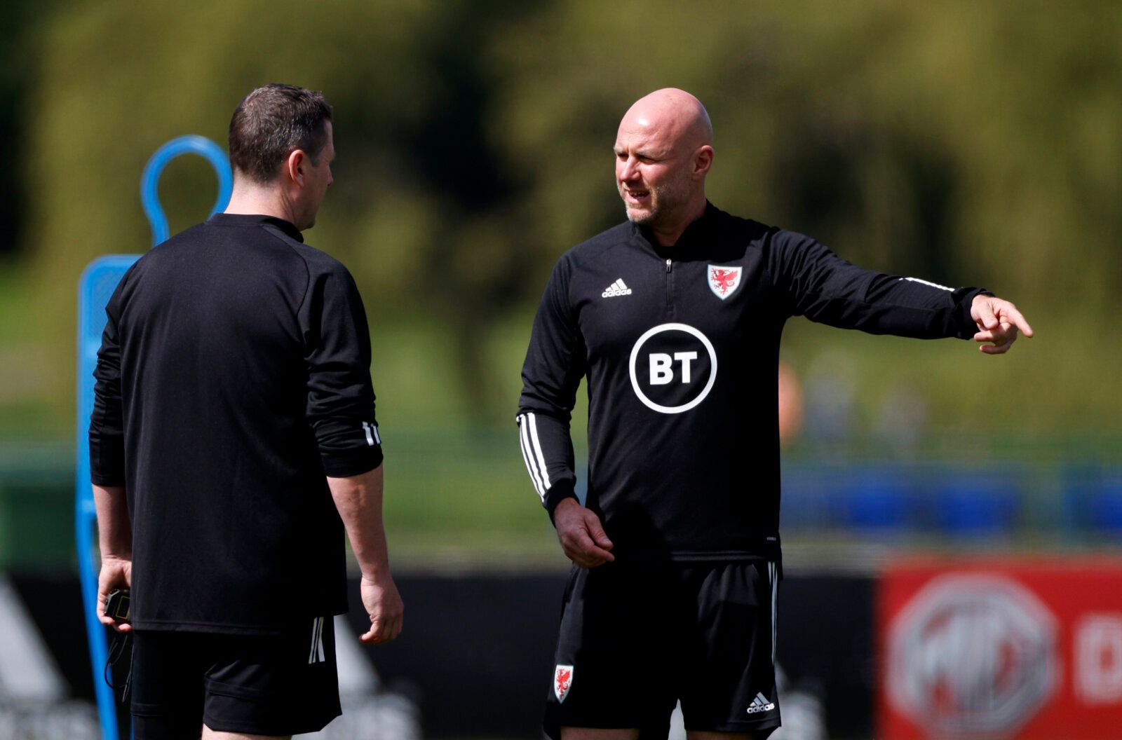 Soccer Football - Wales Training - Vale Resort, Hensol, Wales, Britain - June 4, 2021 Wales caretaker manager Rob Page during training Action Images via Reuters/John Sibley