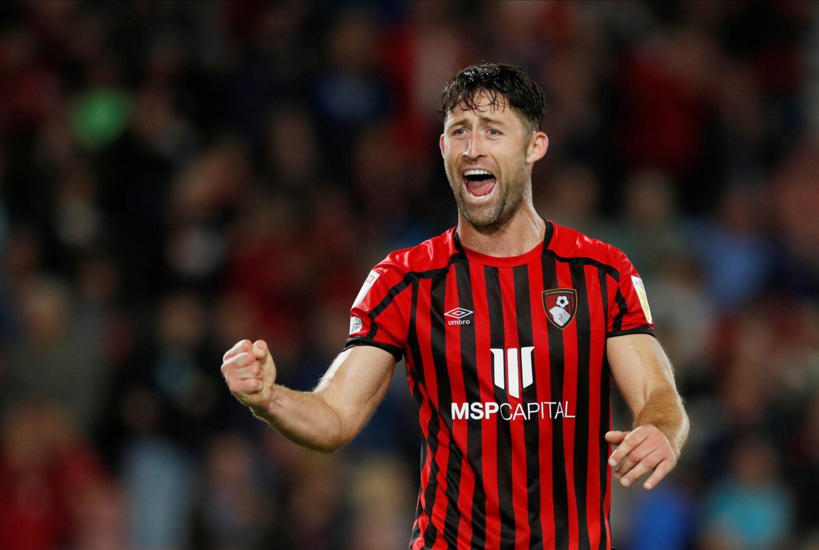 Soccer Football - Championship - AFC Bournemouth v Queens Park Rangers - Vitality Stadium, Bournemouth, Britain - September 14, 2021 AFC Bournemouth's Gary Cahill celebrates after the match  Action Images/Paul Childs