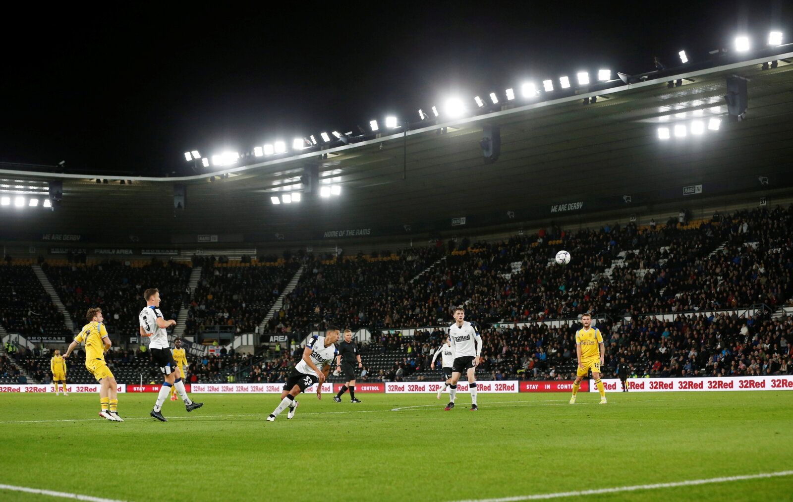 Soccer Football - Championship - Derby County v Reading - Pride Park, Derby, Britain - September 29, 2021  General view during the match   Action Images/Craig Brough    EDITORIAL USE ONLY. No use with unauthorized audio, video, data, fixture lists, club/league logos or 