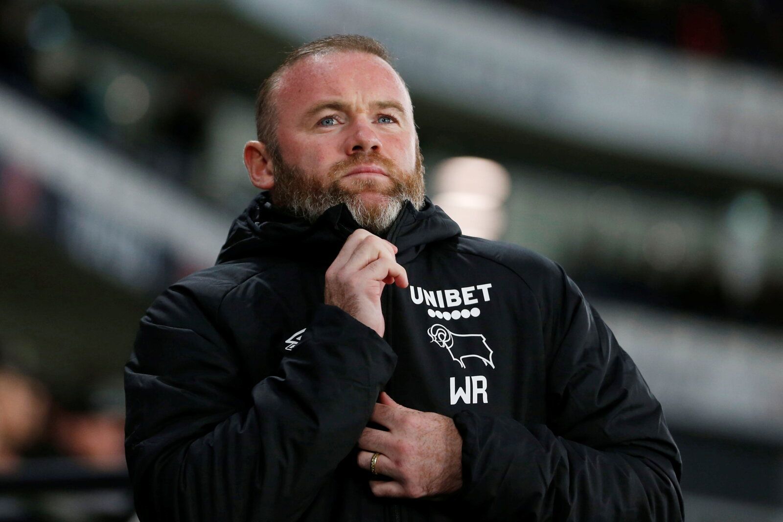 Soccer Football - Championship - Derby County v Reading - Pride Park, Derby, Britain - September 29, 2021 Derby County manager Wayne Rooney  Action Images/Craig Brough  EDITORIAL USE ONLY. No use with unauthorized audio, video, data, fixture lists, club/league logos or 