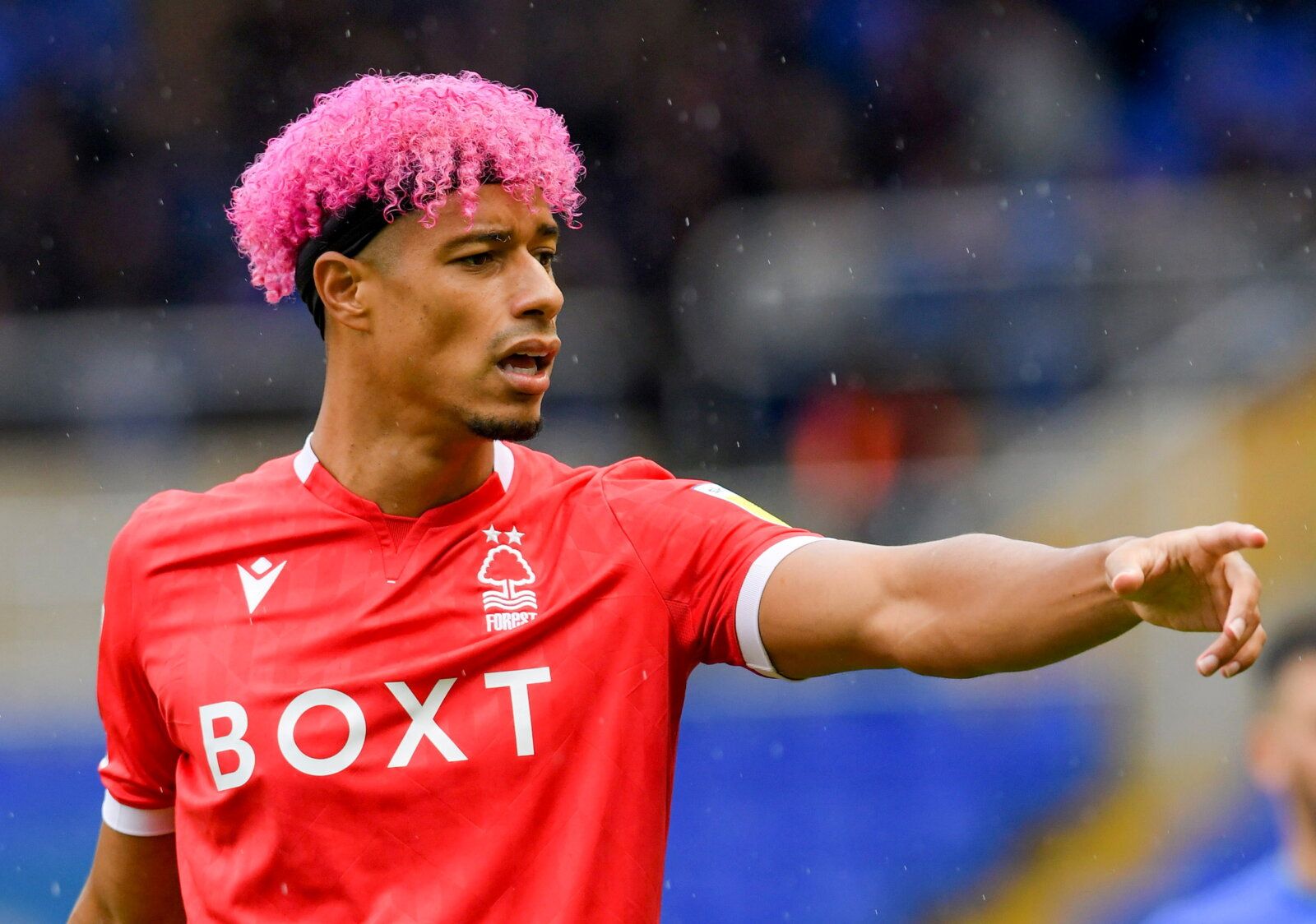 Soccer Football - Championship - Birmingham City v Nottingham Forest - St Andrew's, Birmingham, Britain - October 2, 2021  Nottingham Forest's Lyle Taylor  Action Images/Paul Burrows  EDITORIAL USE ONLY. No use with unauthorized audio, video, data, fixture lists, club/league logos or 