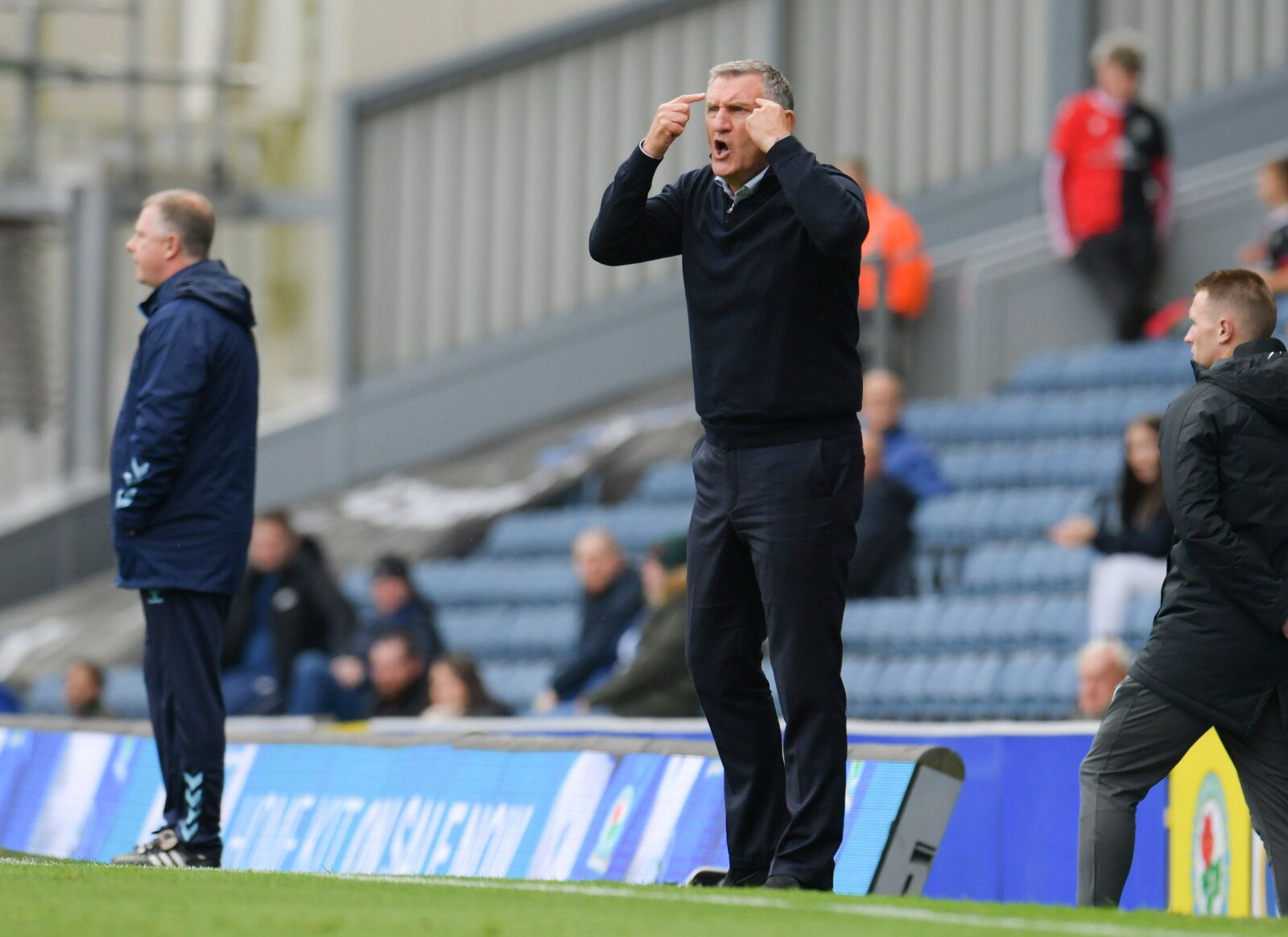 Soccer Football - Championship - Blackburn Rovers v Coventry City - Ewood Park, Blackburn, Britain - October 16, 2021 Blackburn Rovers manager Tony Mowbray reacts Action Images/Paul Burrows  EDITORIAL USE ONLY. No use with unauthorized audio, video, data, fixture lists, club/league logos or 