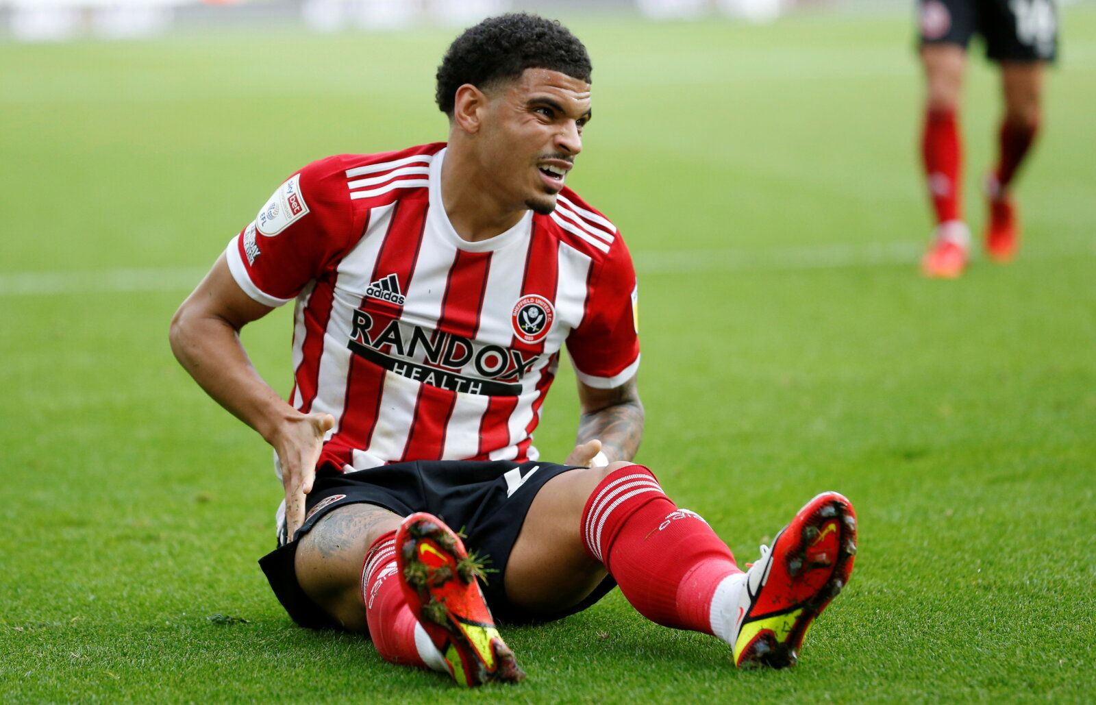 Soccer Football - Championship - Sheffield United v Stoke City - Bramall Lane, Sheffield, Britain - October 16, 2021  Sheffield United's Morgan Gibbs-White   Action Images/Craig Brough    EDITORIAL USE ONLY. No use with unauthorized audio, video, data, fixture lists, club/league logos or 