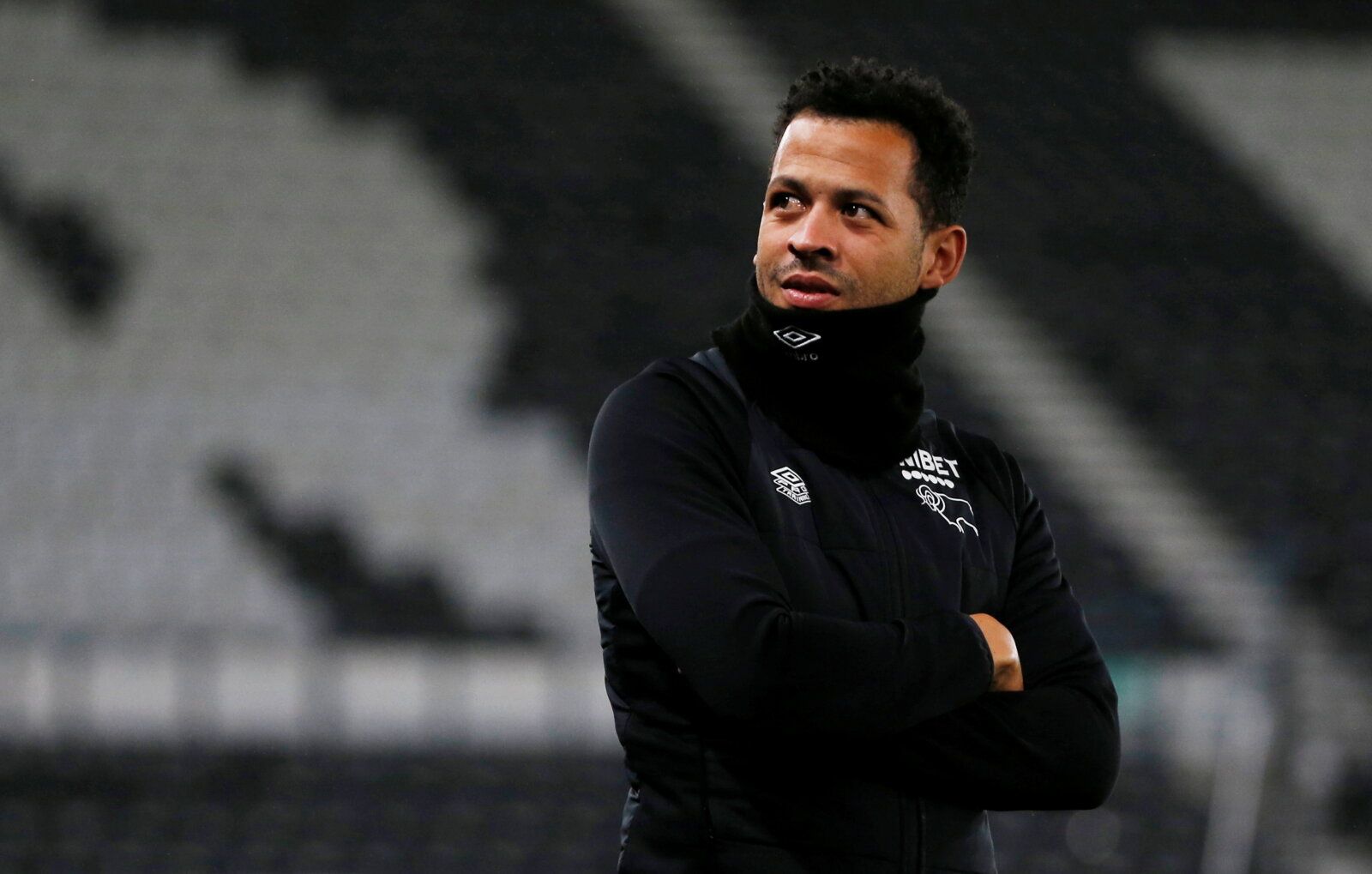 Soccer Football - Championship - Derby County v Luton Town - Pride Park, Derby, Britain - October 19, 2021   Derby County Assistant Manager Liam Rosenior   Action Images/Craig Brough    EDITORIAL USE ONLY. No use with unauthorized audio, video, data, fixture lists, club/league logos or 