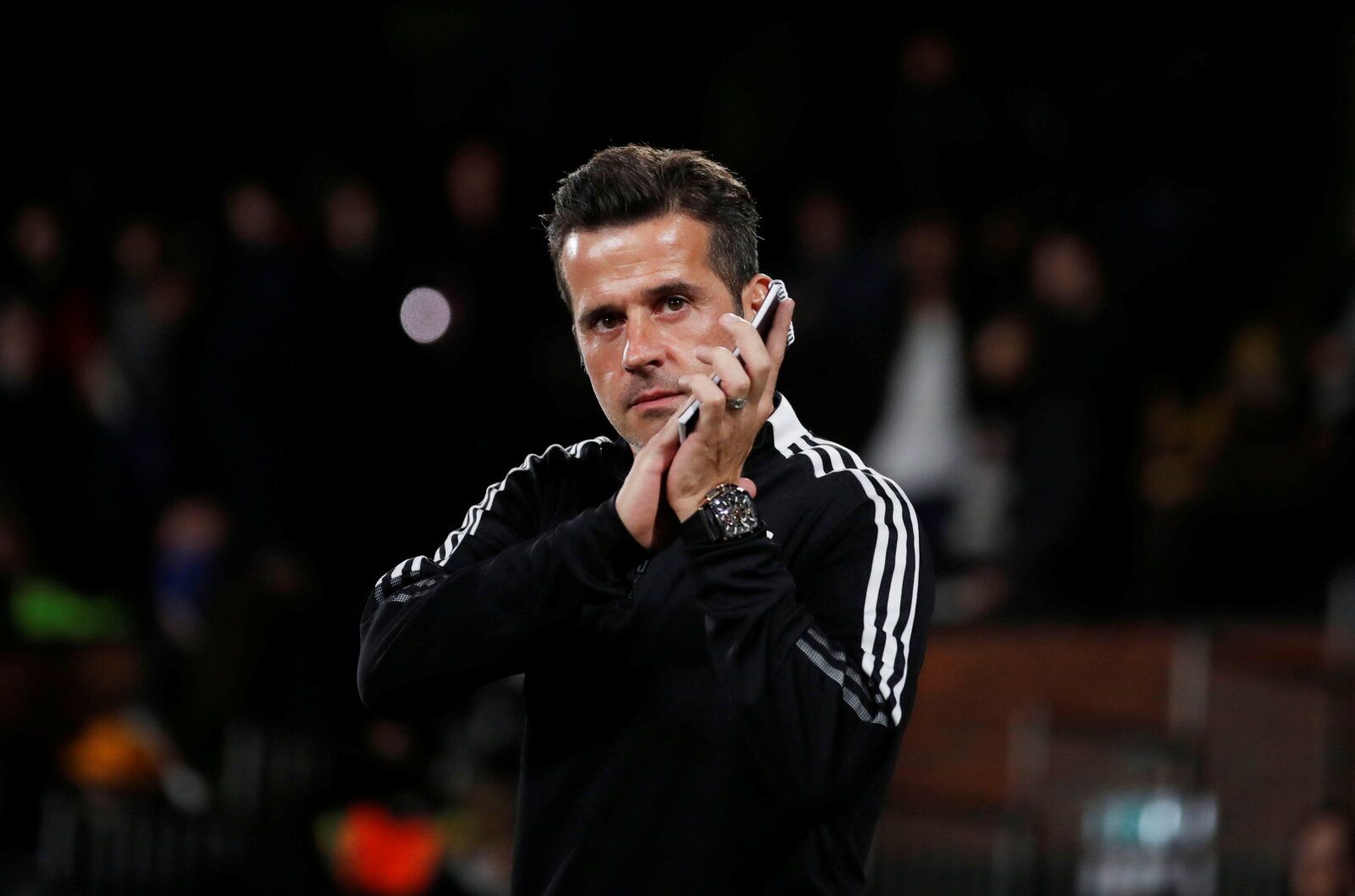 Soccer Football - Championship - Fulham v Cardiff City - Craven Cottage, London, Britain - October 20, 2021 Fulham manager Marco Silva  Action Images/Peter Cziborra  EDITORIAL USE ONLY. No use with unauthorized audio, video, data, fixture lists, club/league logos or 