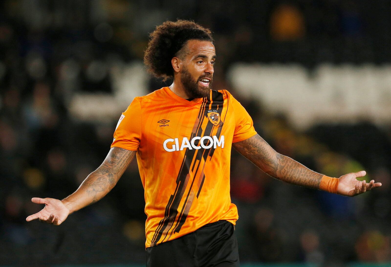 Soccer Football - Championship - Hull City v Peterborough United - KCOM Stadium, Hull, Britain - October 20, 2021  Hull City's Tom Huddlestone reacts  Action Images/Craig Brough  EDITORIAL USE ONLY. No use with unauthorized audio, video, data, fixture lists, club/league logos or 
