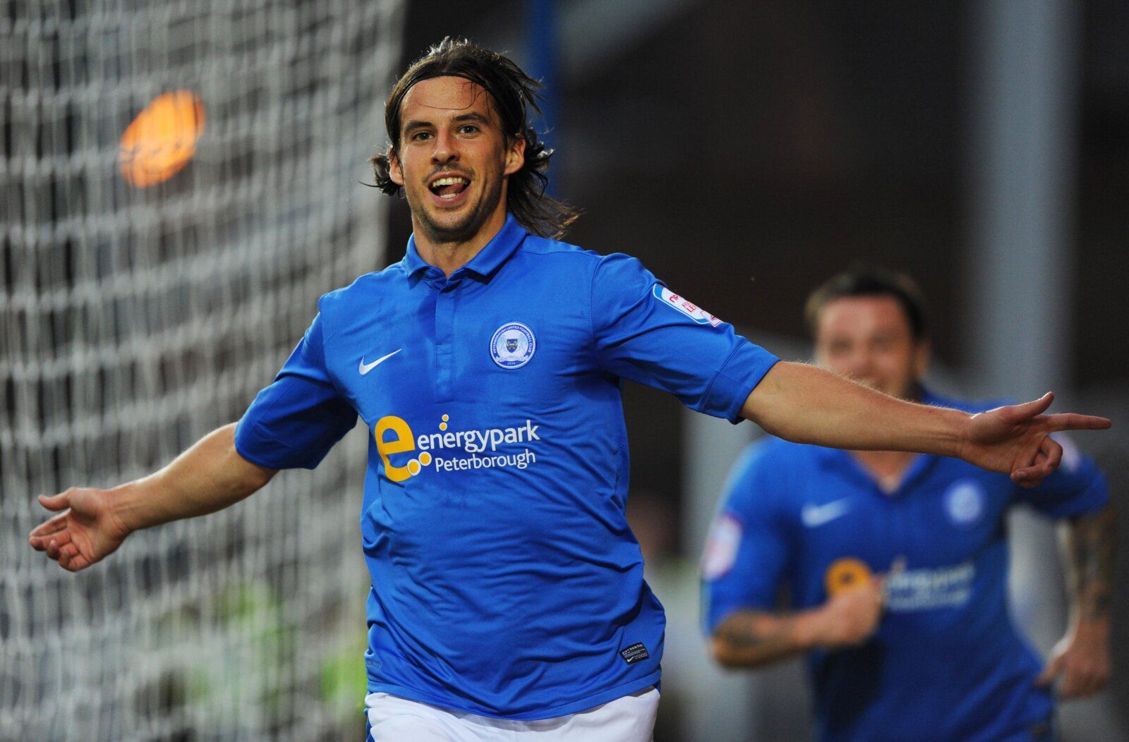 Football - Peterborough United v Millwall - npower Football League Championship  - London Road  - 21/8/12 
Peterborough United's George Boyd celebrates after scoring the first goal for his side 
Mandatory Credit: Action Images / Henry Browne 
Livepic 
EDITORIAL USE ONLY. No use with unauthorized audio, video, data, fixture lists, club/league logos or live services. Online in-match use limited to 45 images, no video emulation. No use in betting, games or single club/league/player publications.  P