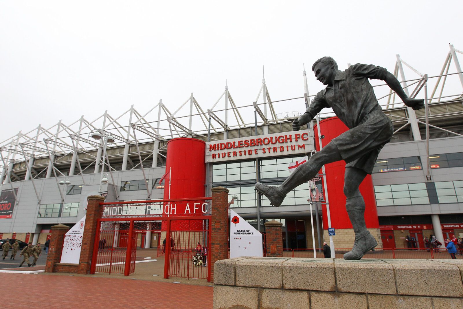 Football - Middlesbrough v AFC Bournemouth - Sky Bet Football League Championship - The Riverside Stadium - 14/15 - 8/11/14 
General view of statue of Wilf Mannion  
Mandatory Credit: Action Images / Ed Sykes 
EDITORIAL USE ONLY. No use with unauthorized audio, video, data, fixture lists, club/league logos or 