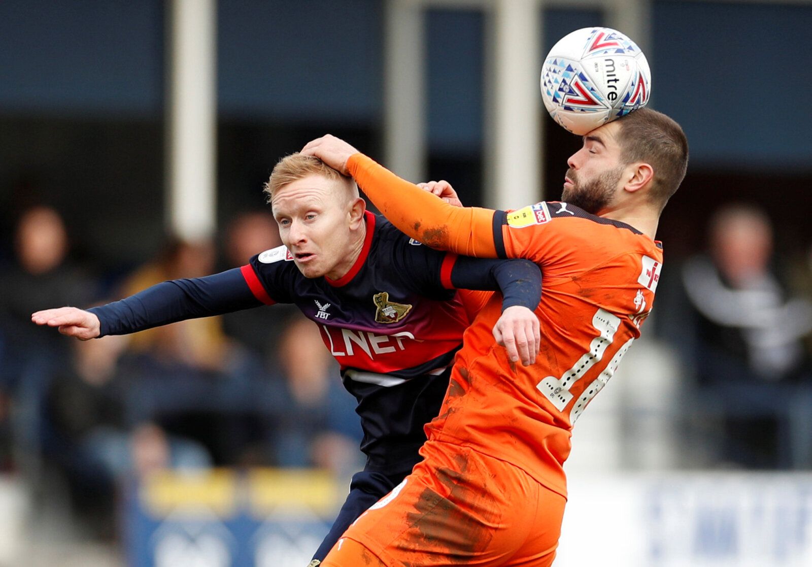 Soccer Football - League One - Luton Town v Doncaster Rovers - Kenilworth Road, Luton, Britain - March 23, 2019  Luton Town's Elliot Lee in action with Doncaster Rovers' Ali Crawford  Action Images/John Sibley  EDITORIAL USE ONLY. No use with unauthorized audio, video, data, fixture lists, club/league logos or 