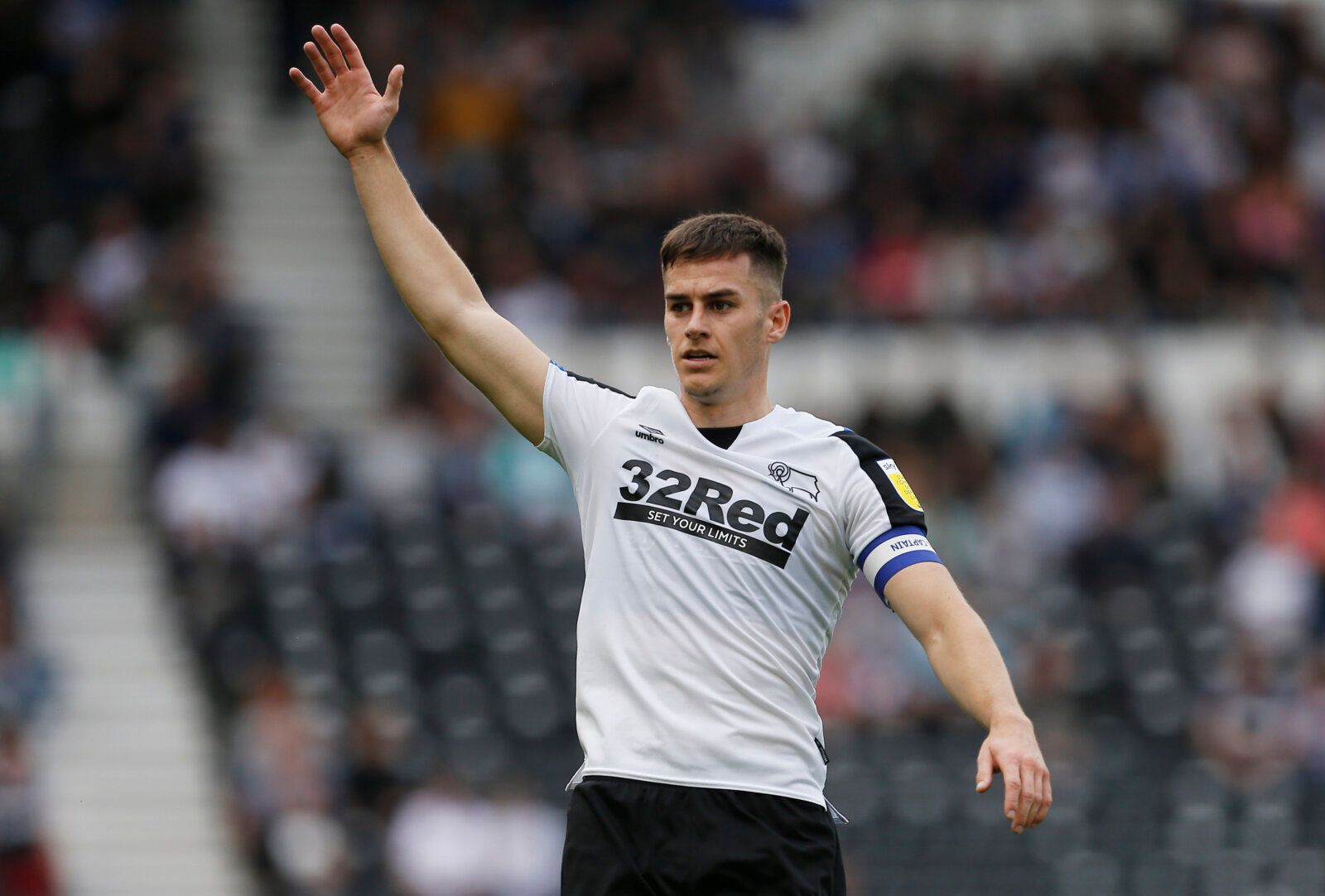 Soccer Football - Championship - Derby County v Huddersfield Town - Pride Park, Derby, Britain - August 7, 2021  Derby County's Tom Lawrence looks on Action Images/Craig Brough